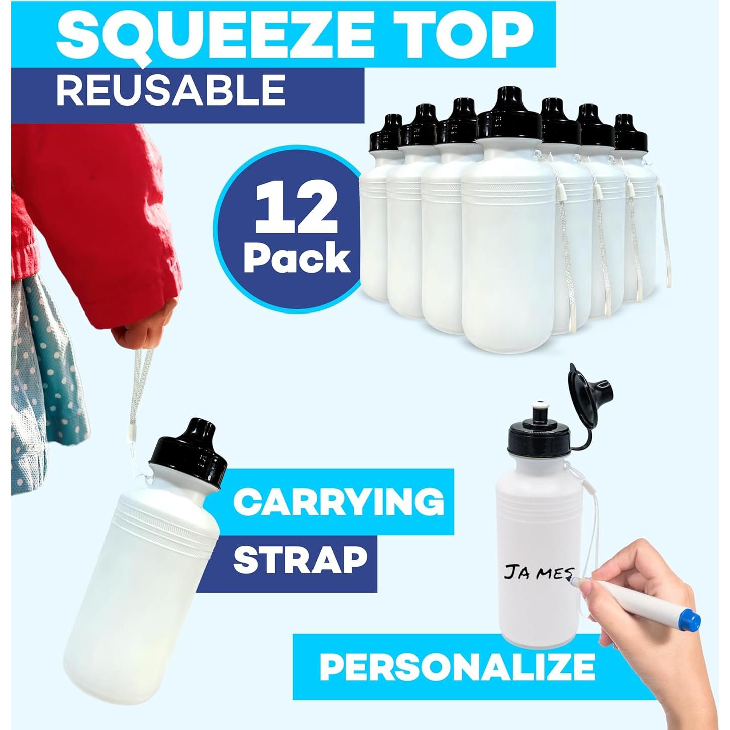 Botellas de Agua Deportivas 4E's Novelty 532 ml Paquete de 12