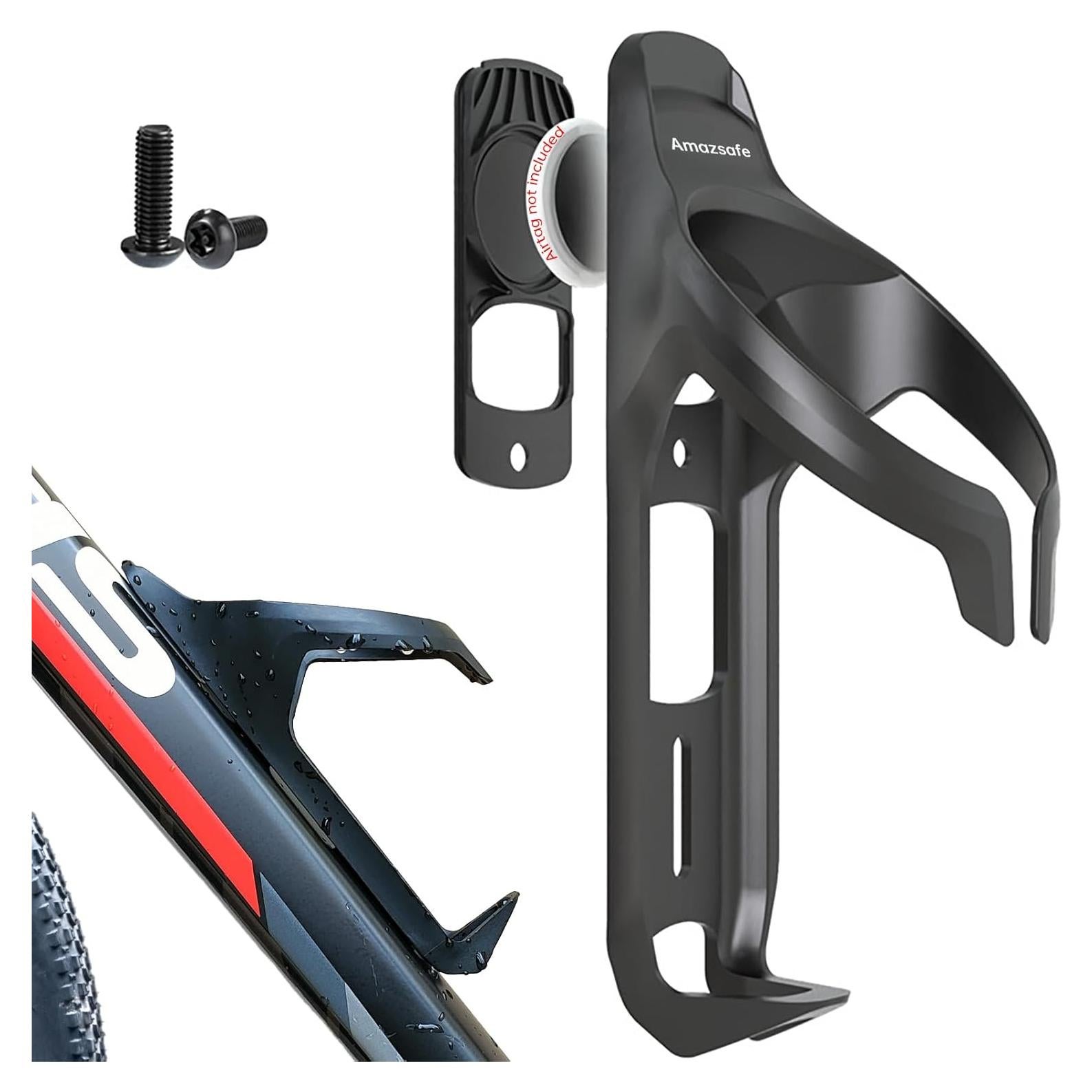 Soporte Oculto para Airtag Amazsafe S001 - Jaula Impermeable para Bicicleta