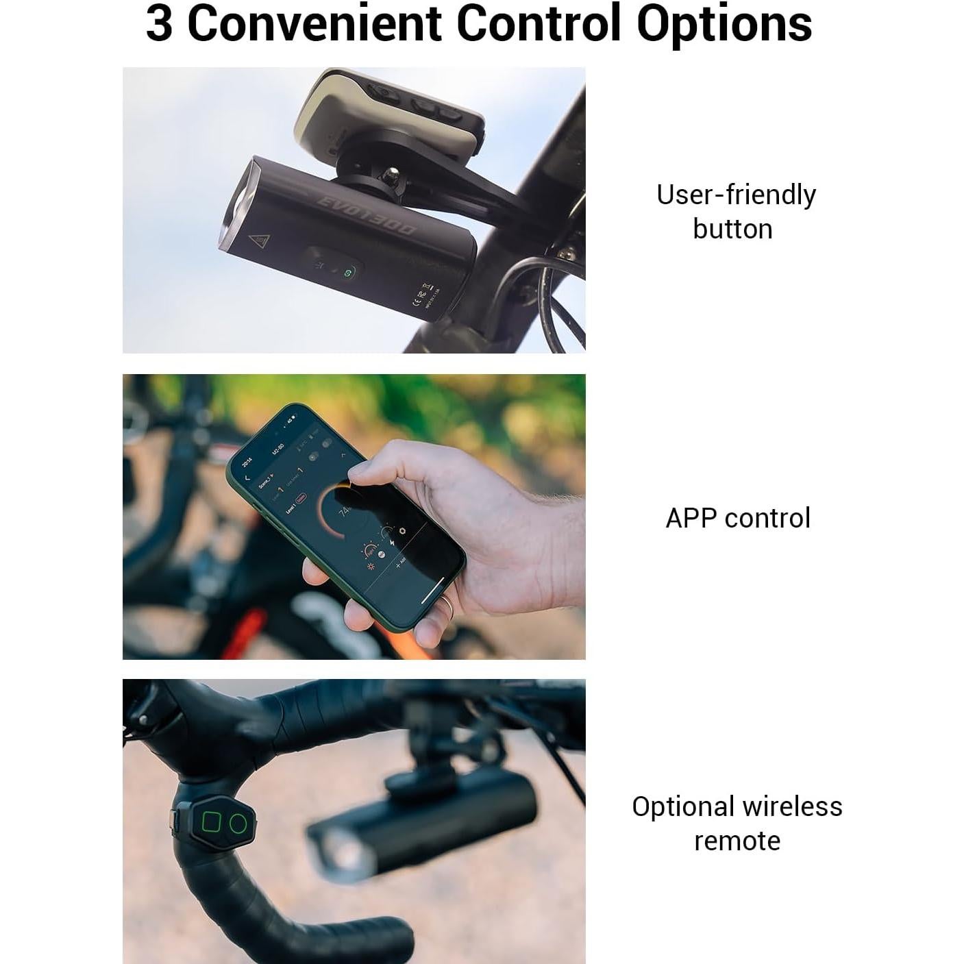 Luz de Bicicleta Magicshine EVO 1300, 1300 Lúmenes, USB-C