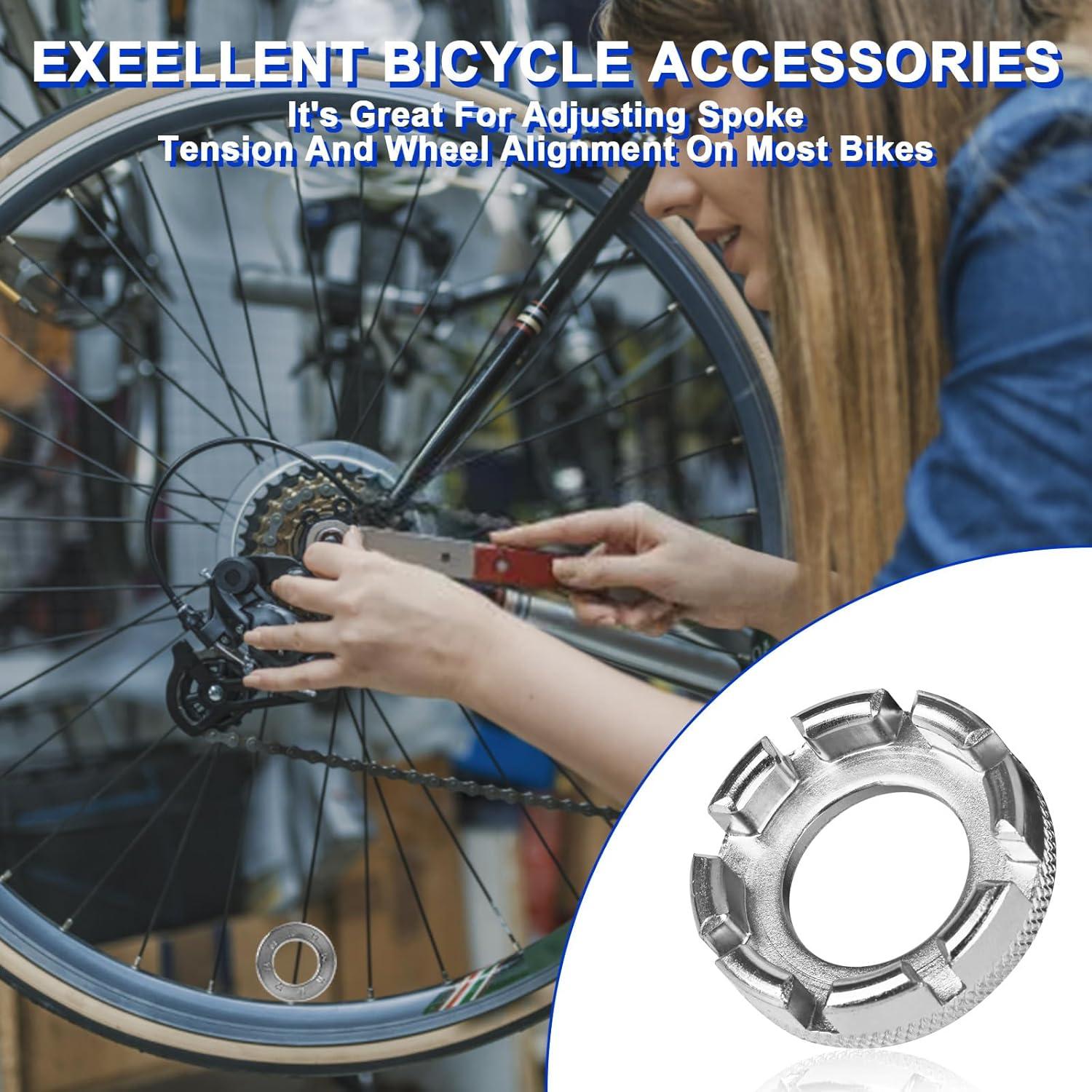 Llave de Radios de Bicicleta Ptiysta 6-en-1 Acero 3.89 cm