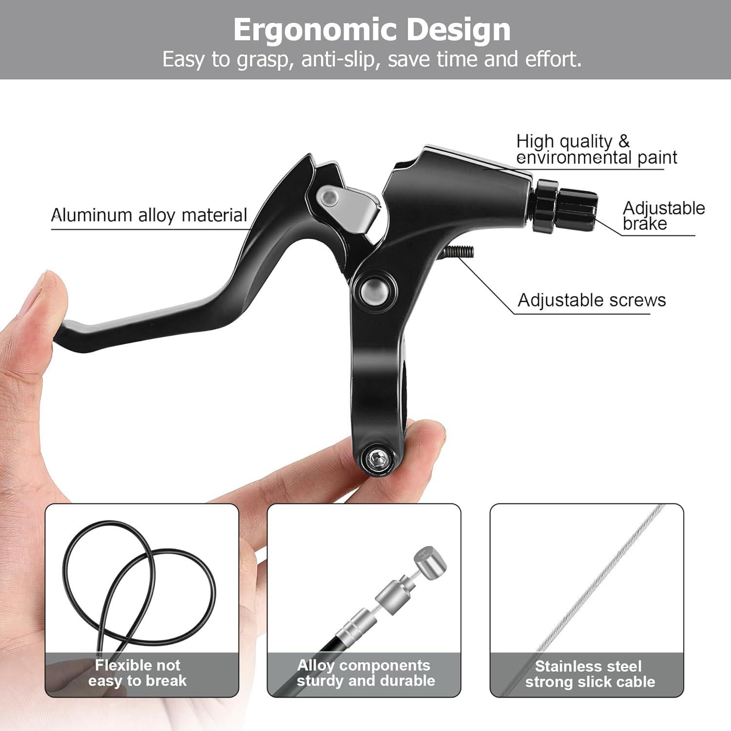 Juego de Frenos de Bicicleta Hmfmdy Completo MTB Negro