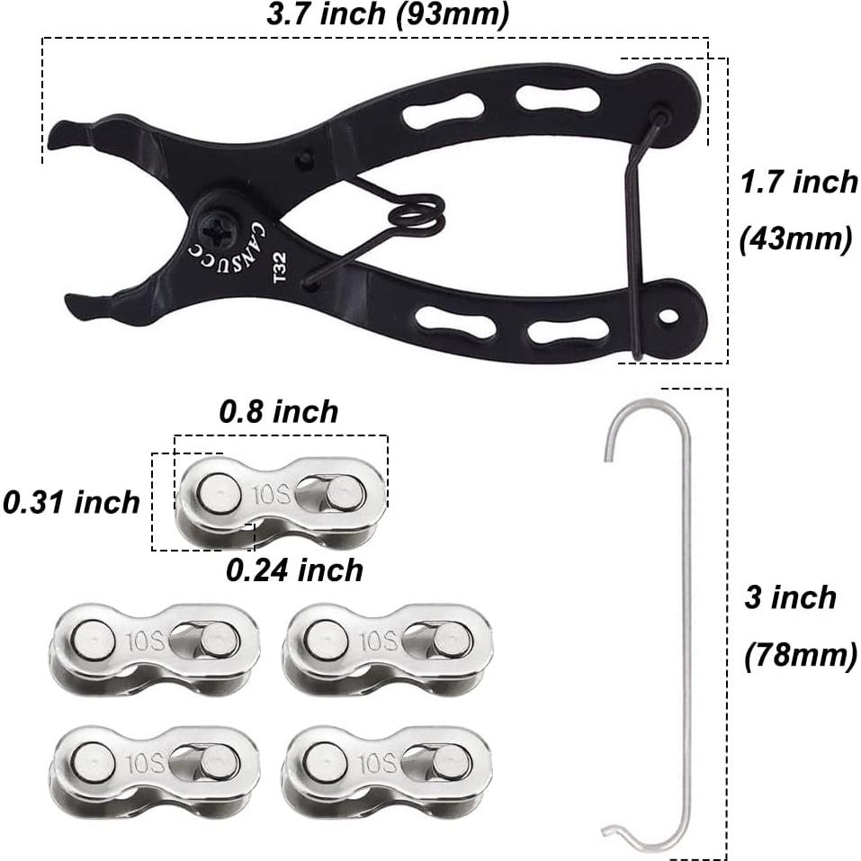 Kit de Herramientas para Reparar Cadenas de Bicicleta Saipe - 10 Velocidades