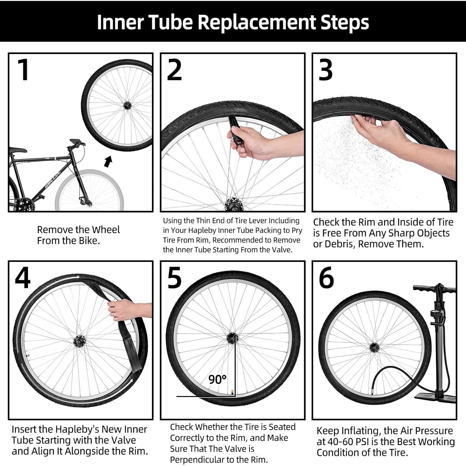 Cámaras de Aire para Bicicleta Hapleby 26" x 1.75-2.125