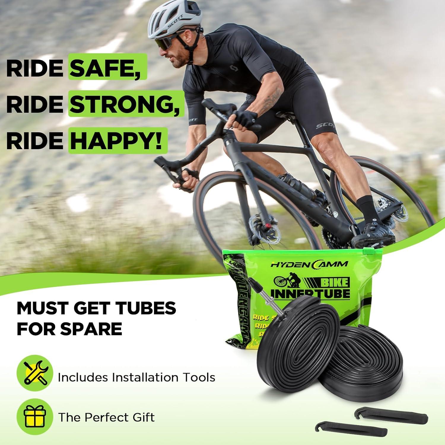 2 Tubos de Bicicleta 700C Hydencamm con Válvula Presta 42mm