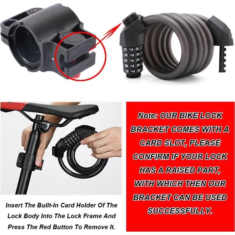 Soporte para Candado de Bicicleta SquEqu Pack de 2 Negro