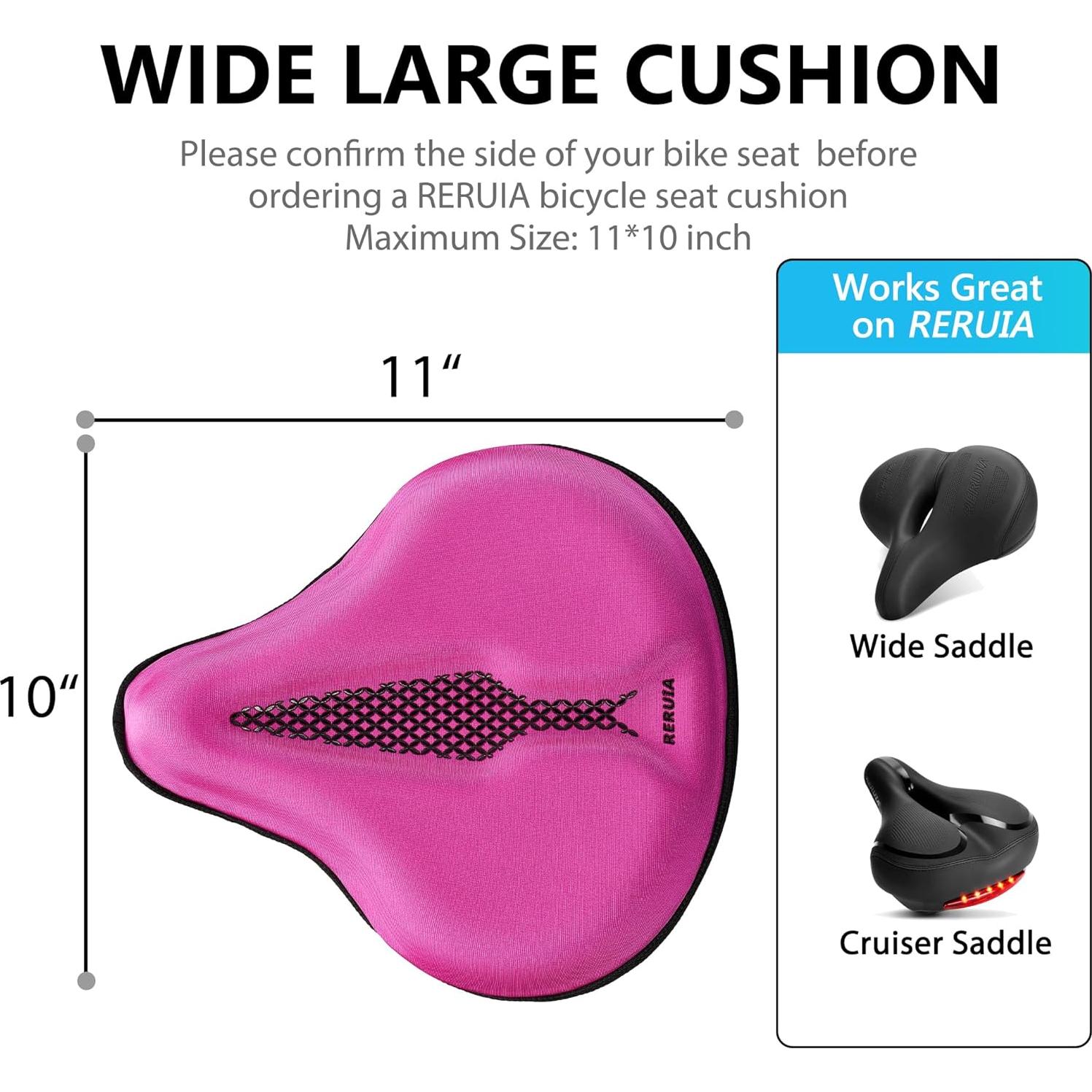 Funda de Asiento de Bicicleta Acolchada RERUIA Rosa 28x25cm
