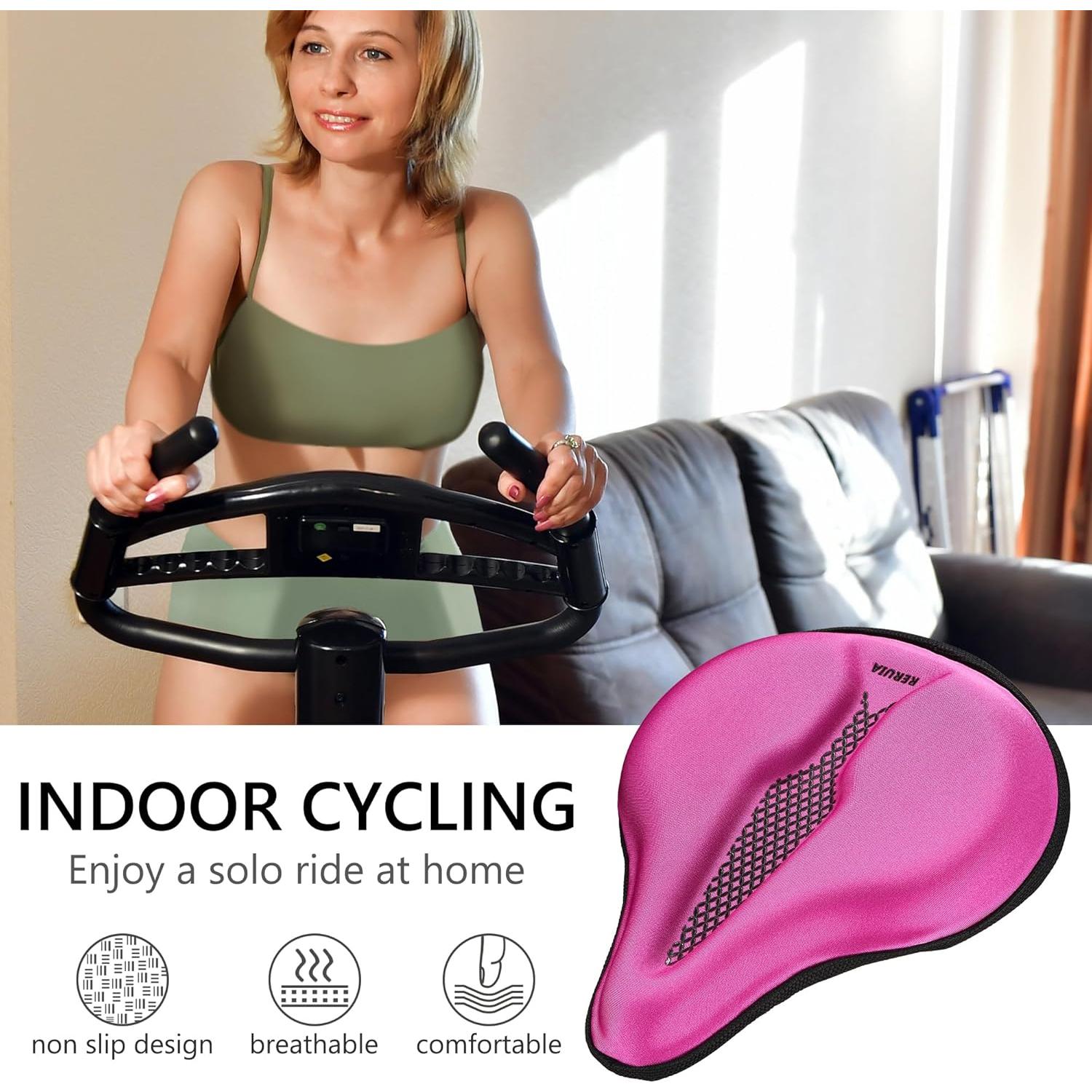 Funda de Asiento de Bicicleta Acolchada RERUIA Rosa 28x25cm