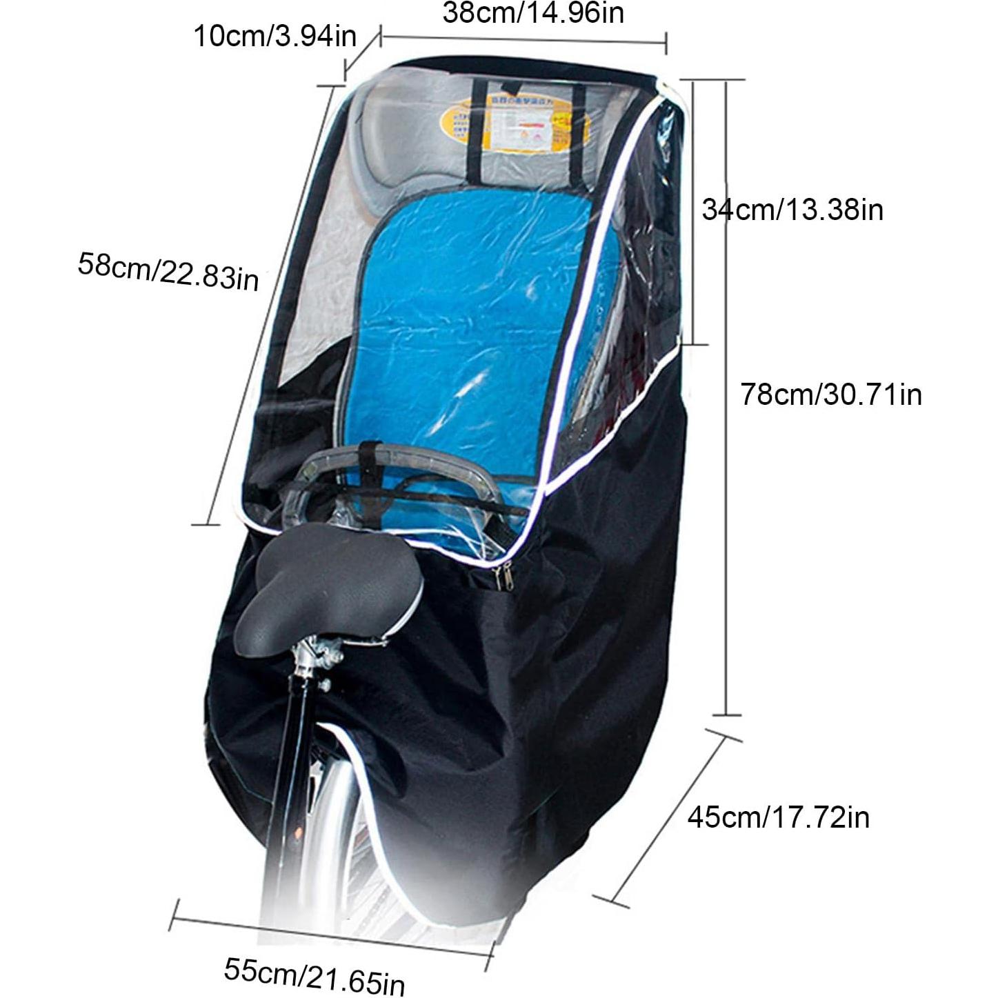Cubierta Impermeable para Asiento Infantil Bi-ke - Negro