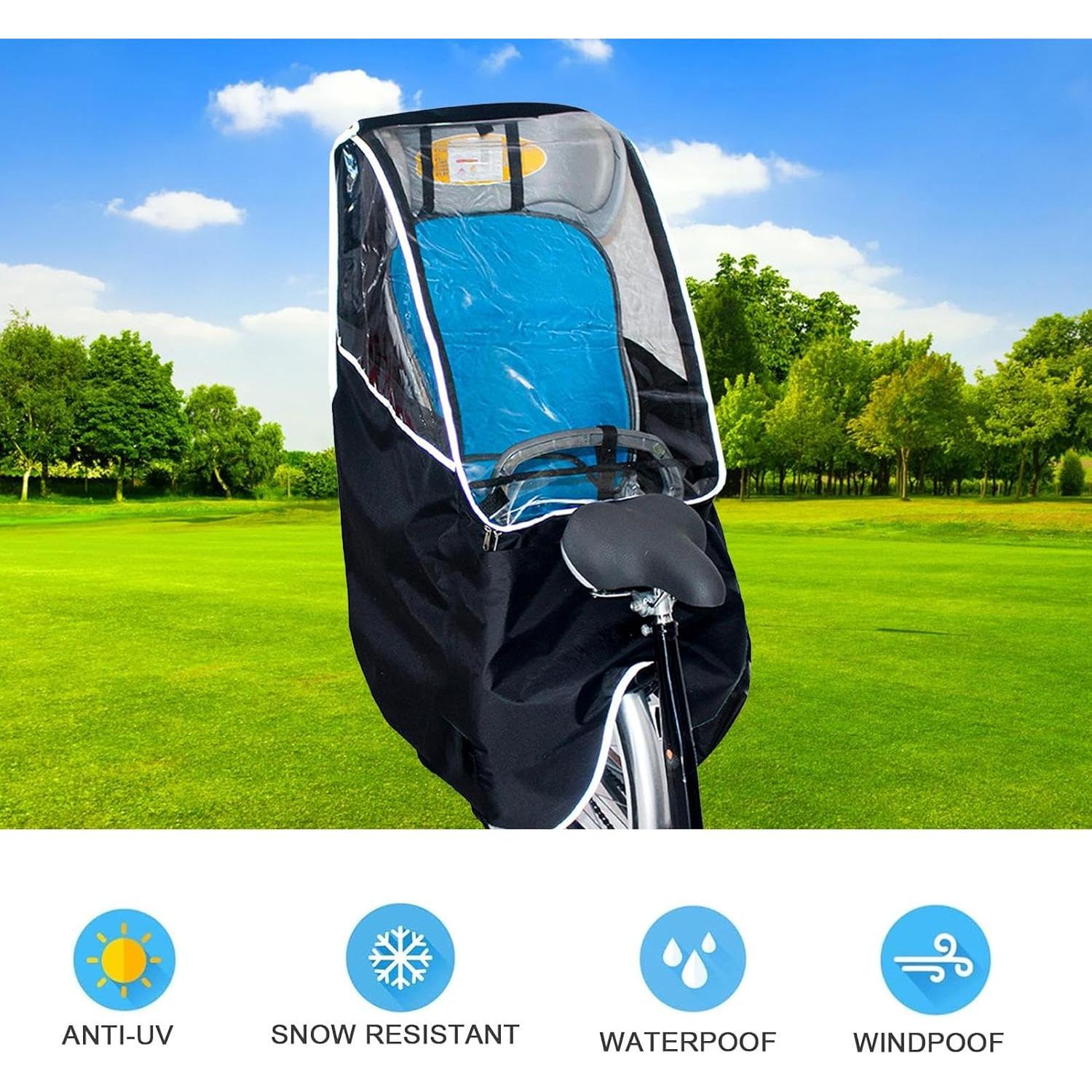 Cubierta Impermeable para Asiento Infantil Bi-ke - Negro