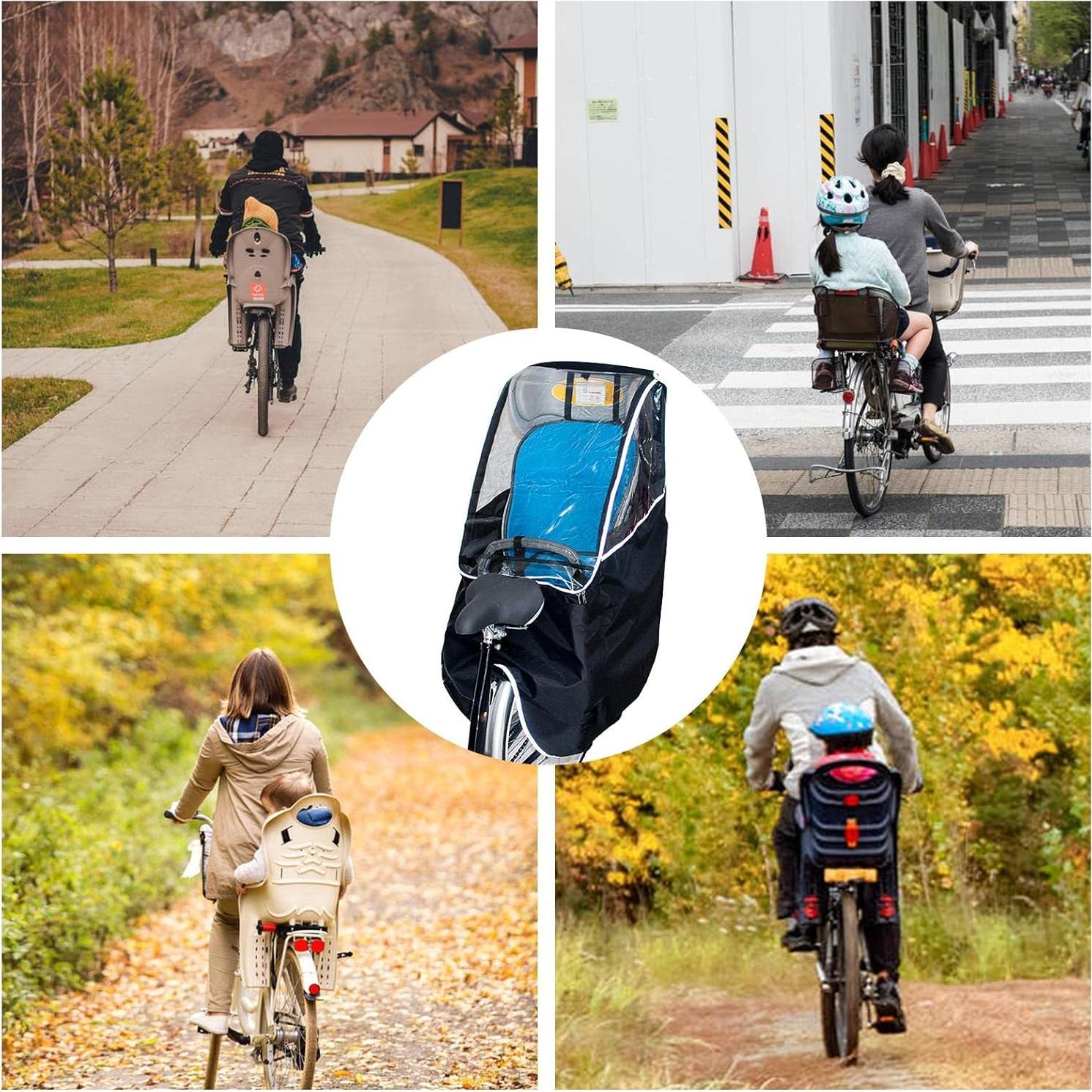 Cubierta Impermeable para Asiento Infantil Bi-ke - Negro