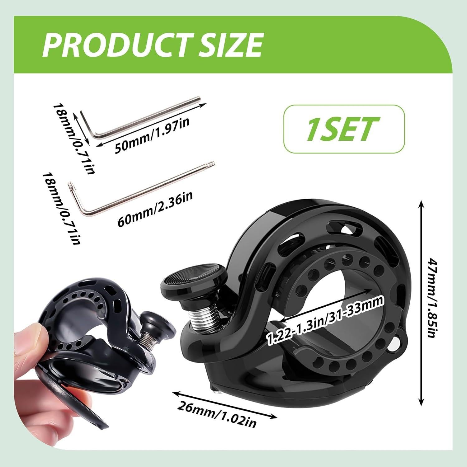 Campana de Bicicleta EBQOSK con Soporte para AirTag - Resistente al Agua