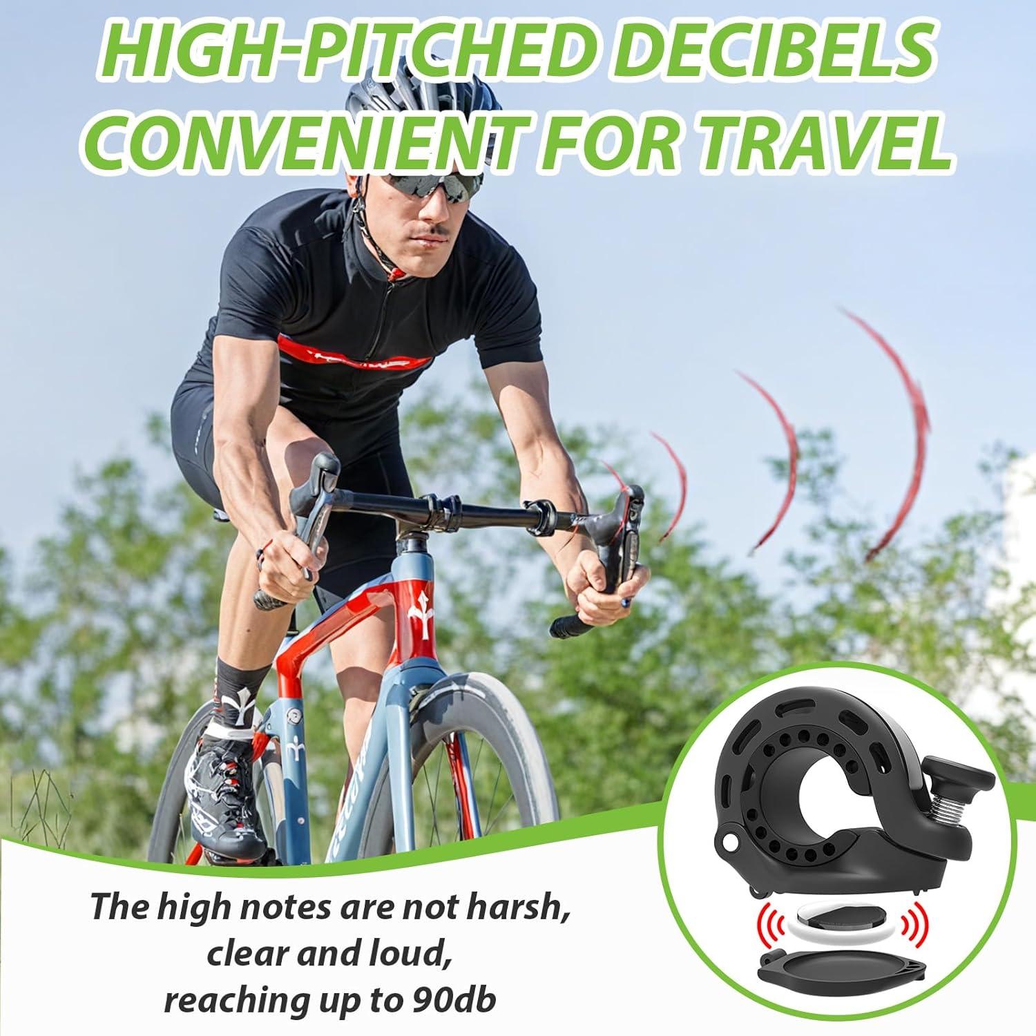 Campana de Bicicleta EBQOSK con Soporte para AirTag - Resistente al Agua