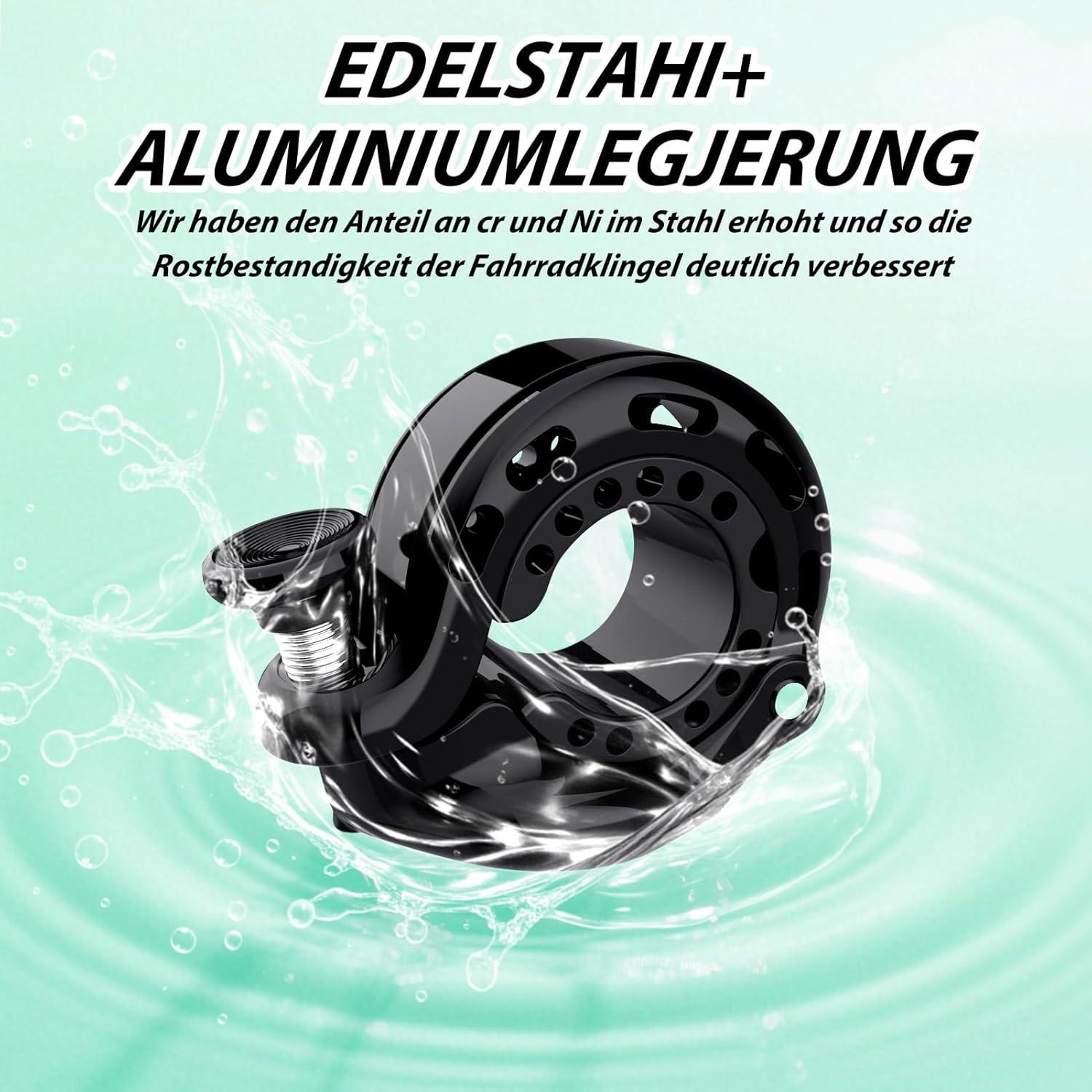 Campana de Bicicleta EBQOSK con Soporte para AirTag - Resistente al Agua