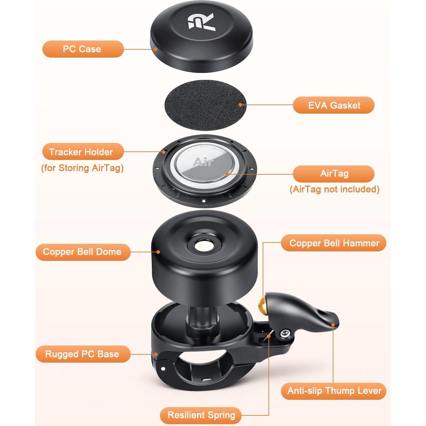 Timbre de Bicicleta YBLNTEK Anti-Robo 120dB Impermeable