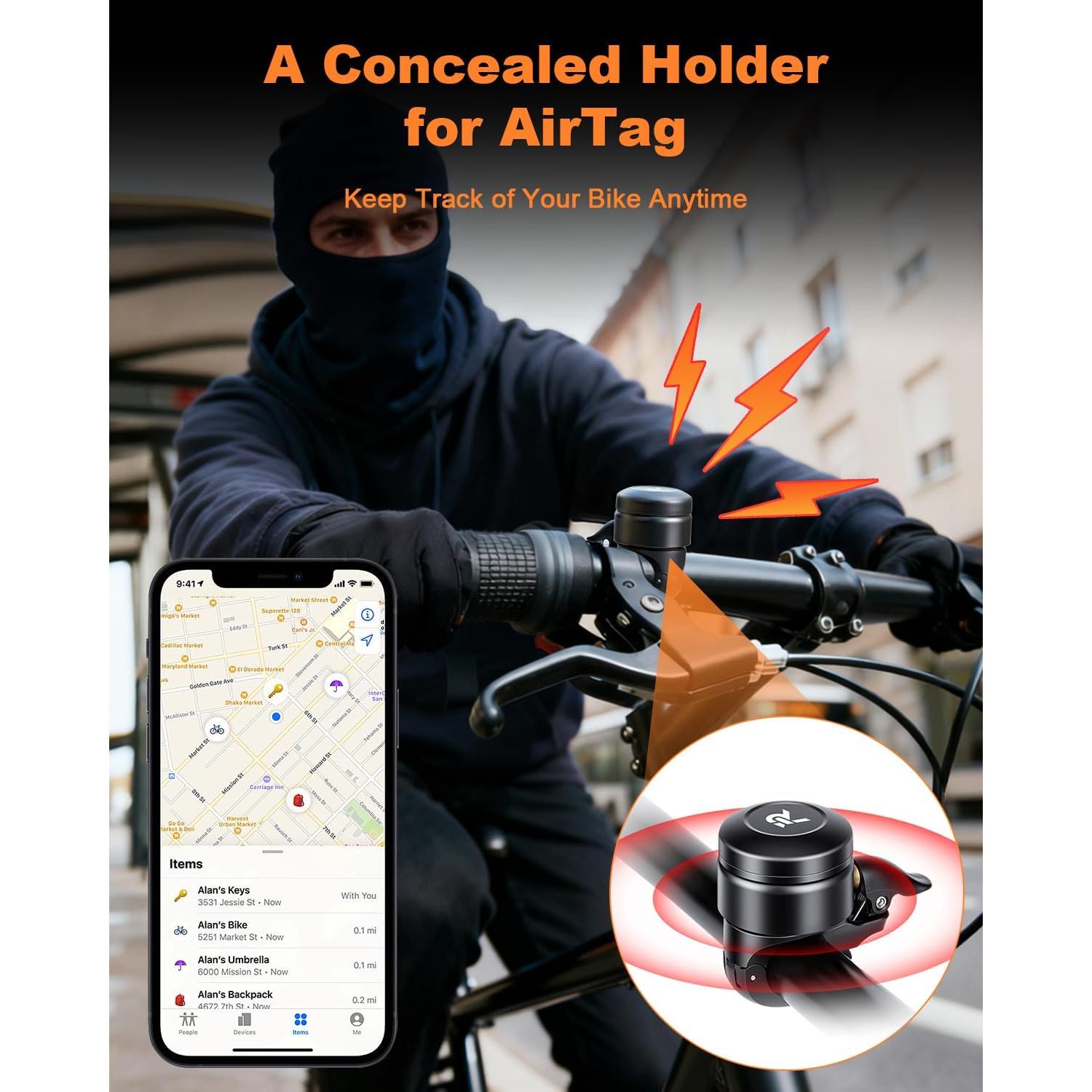 Timbre de Bicicleta YBLNTEK Anti-Robo 120dB Impermeable