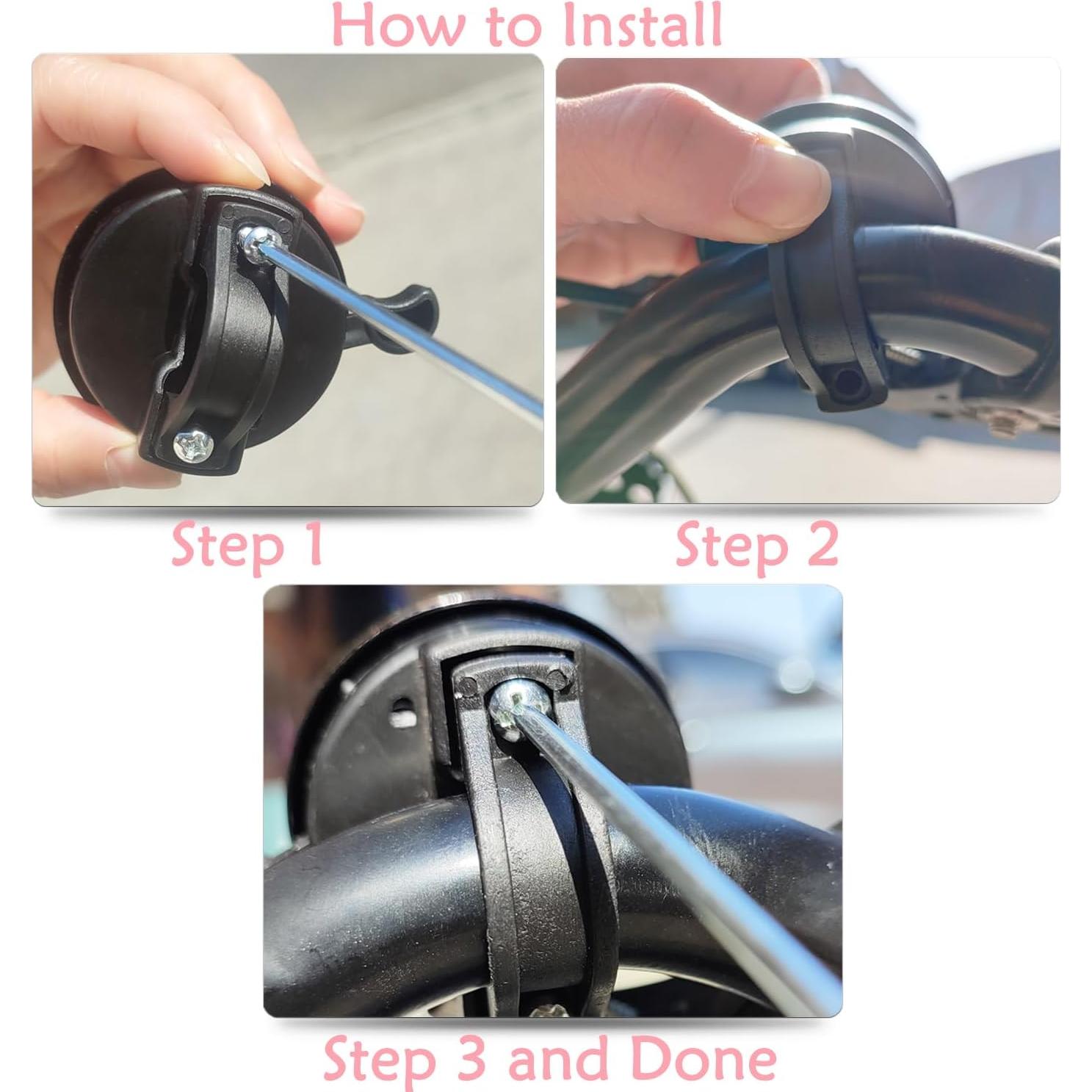 Timbre de bicicleta rosa Dankeler modelo PinkBell-Sirena