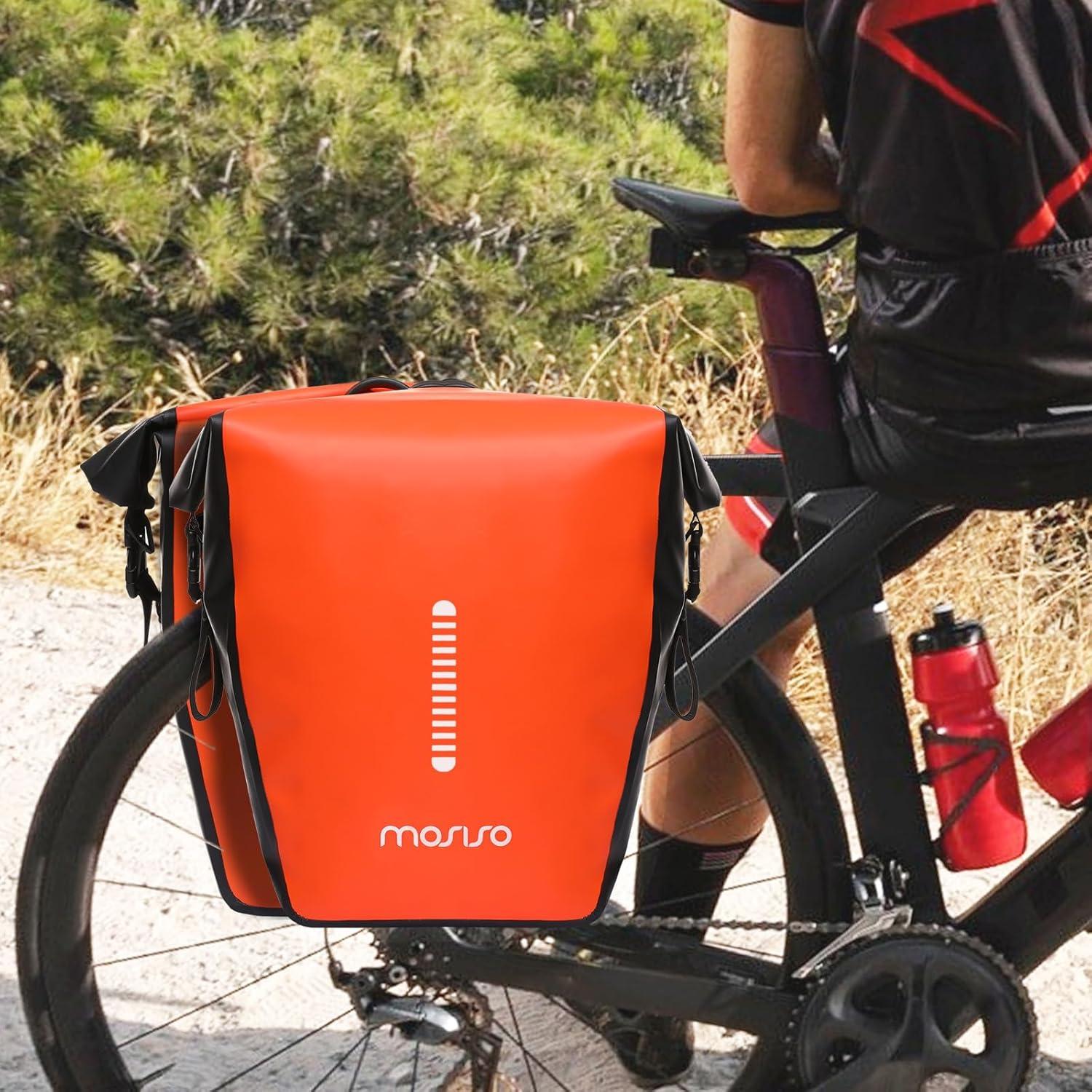 Alforjas para Bicicleta MOSISO 18L Impermeables Naranja