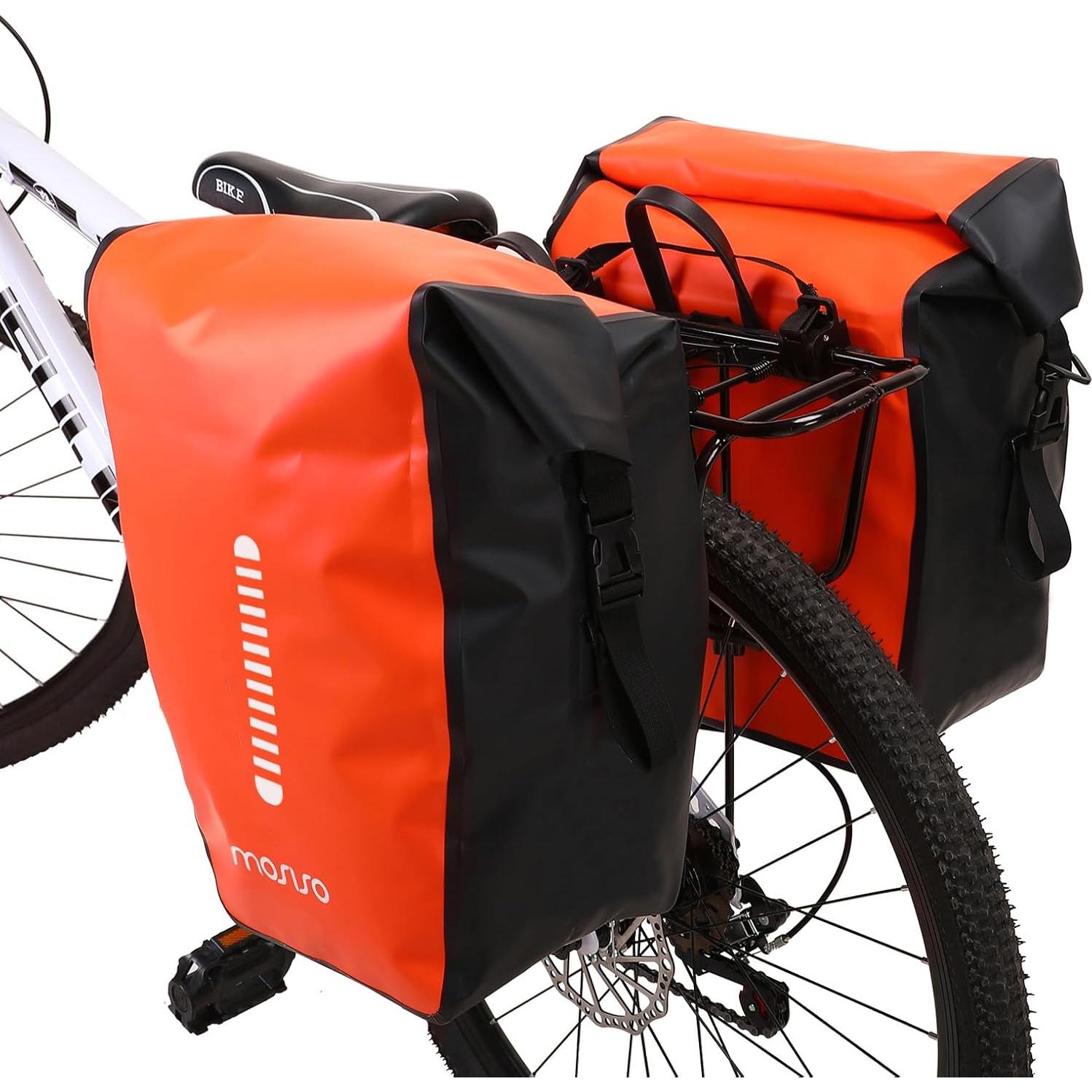 Alforjas para Bicicleta MOSISO 18L Impermeables Naranja