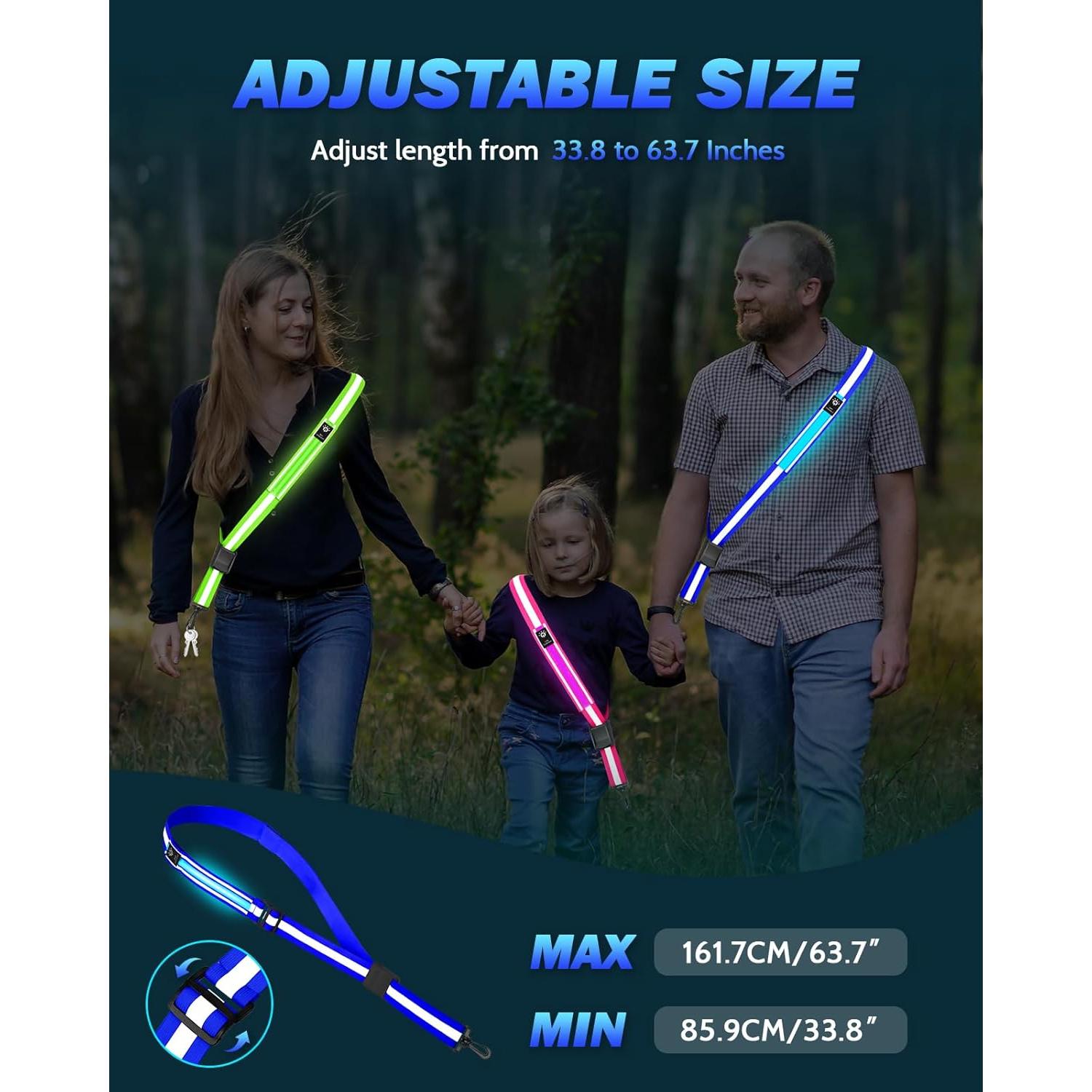 Cinturón Reflectante LED Fitense - 5 Colores y 3 Modos