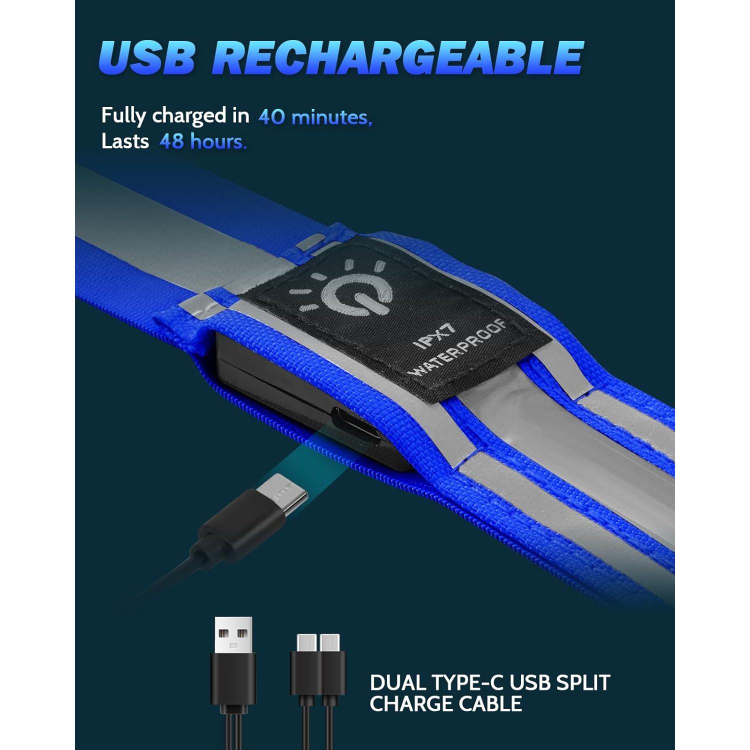 Cinturón Reflectante LED Fitense - 5 Colores y 3 Modos