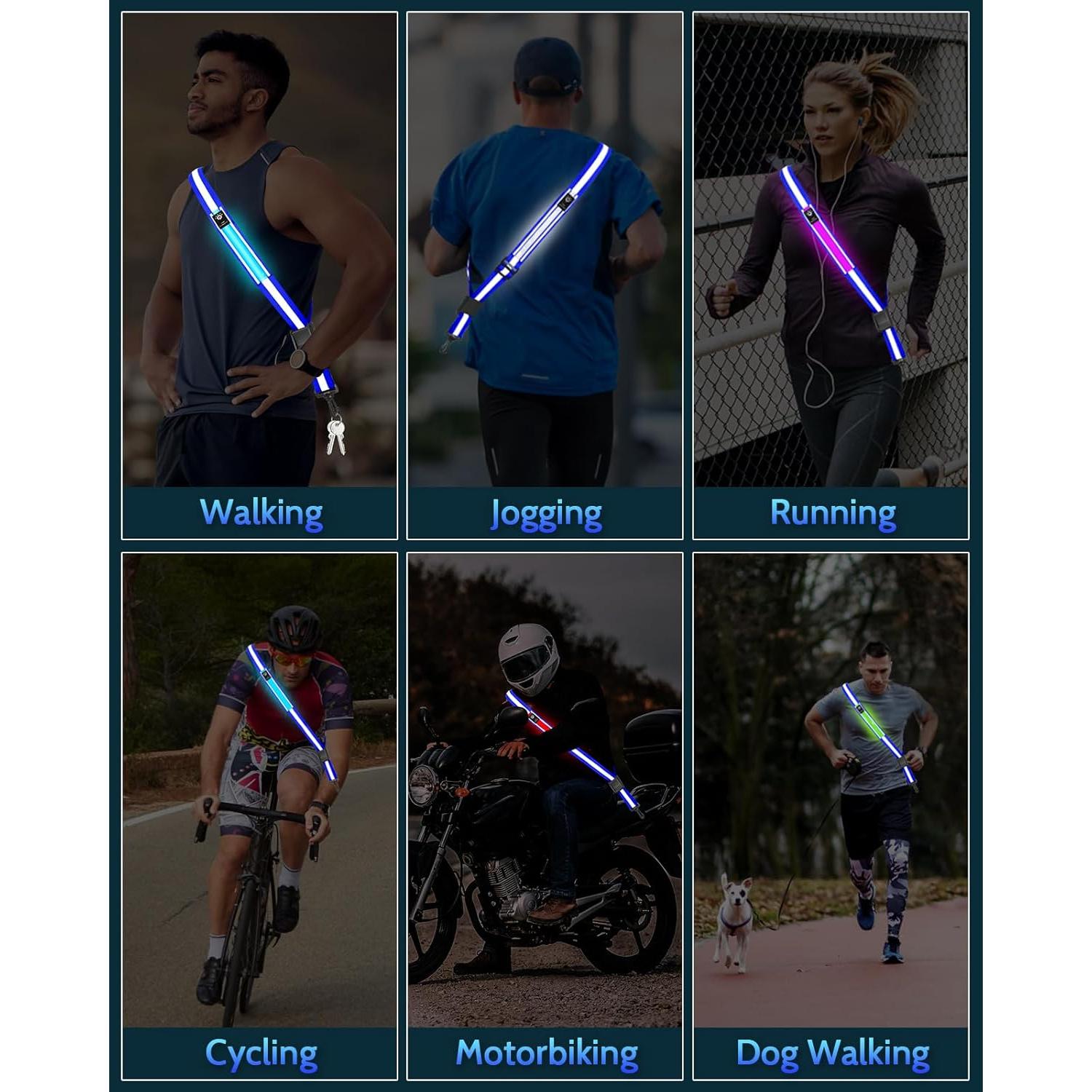 Cinturón Reflectante LED Fitense - 5 Colores y 3 Modos