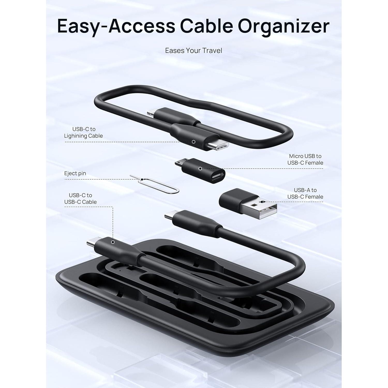 Hub USB C 7-en-1 JSAUX con HDMI 4K y 100W de carga