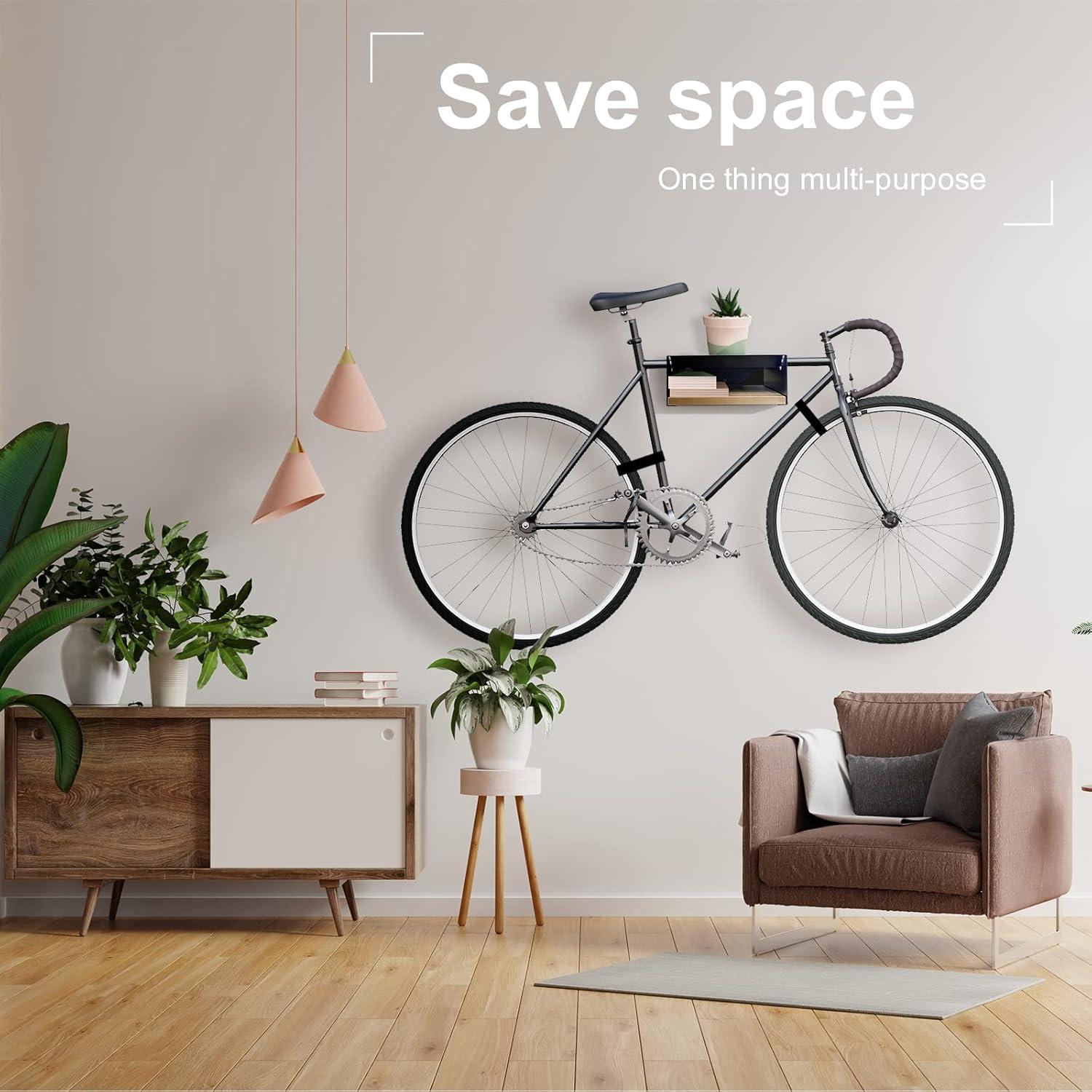 Soporte de Pared para Bicicleta MOSHAY S-Rack Aluminio y Madera