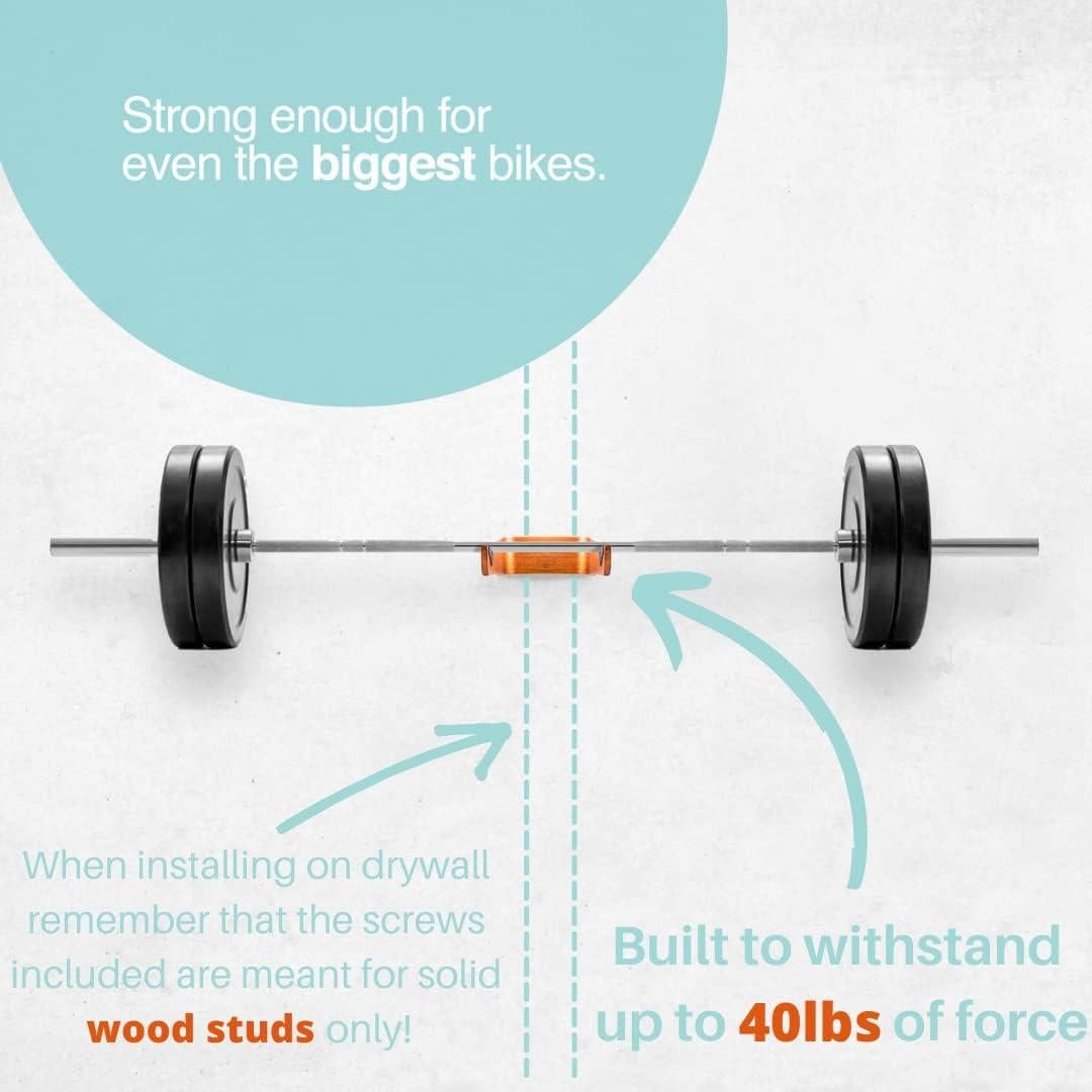 Soporte de Pared para Bicicleta WOKK - Madera Ingenierizada, 18 kg