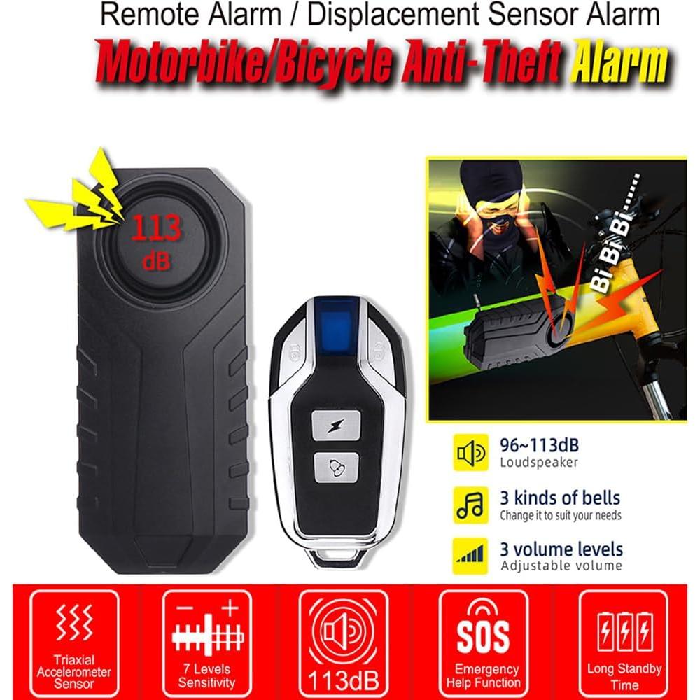 Alarma Antirrobo Inalámbrica Enegg Vibration-Alarm-ENSF22R 113dB