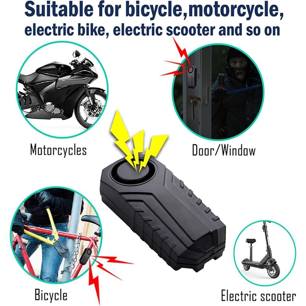 Alarma Antirrobo Inalámbrica Enegg Vibration-Alarm-ENSF22R 113dB