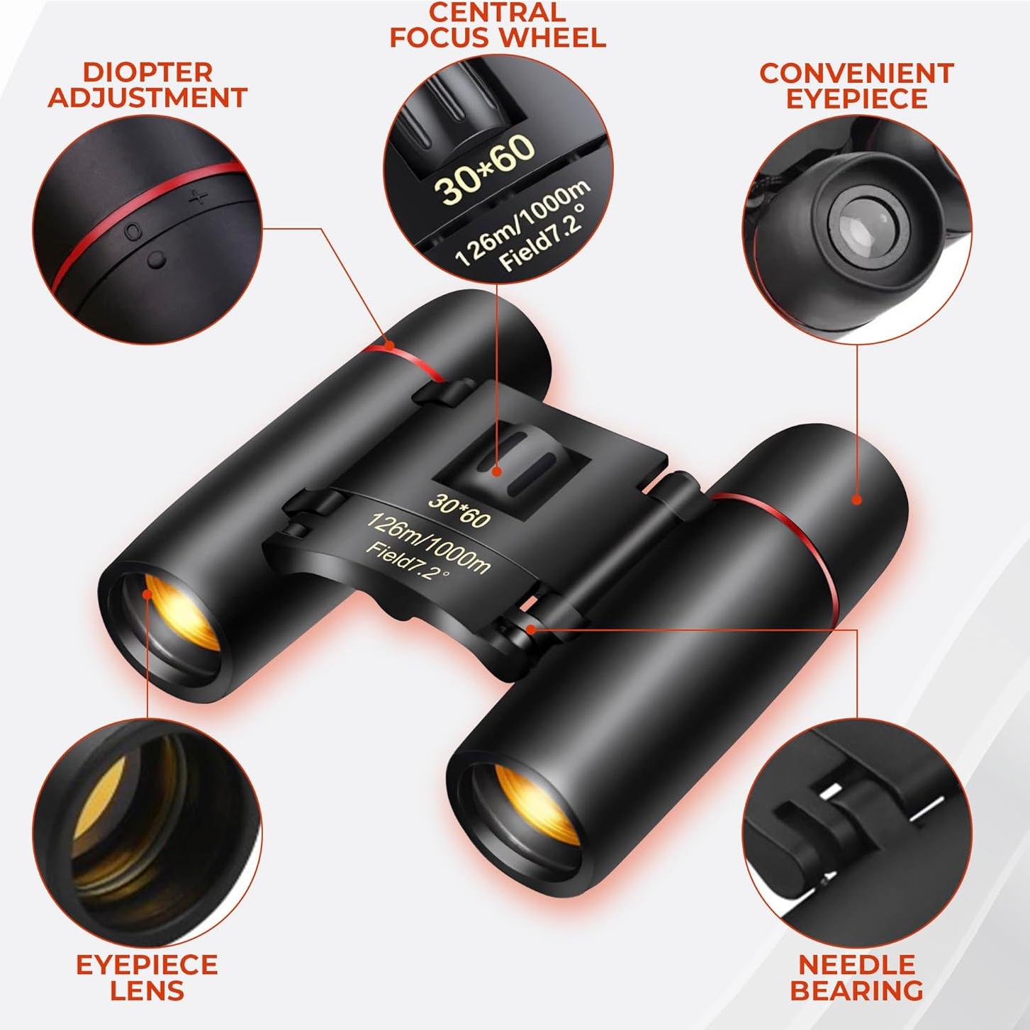 Binoculares Helo Big 30x60 Compactos para Observación de Aves