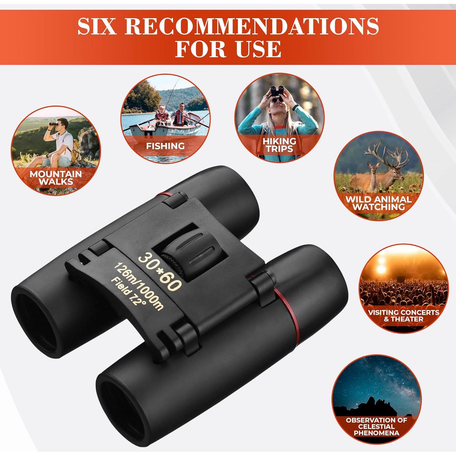 Binoculares Helo Big 30x60 Compactos para Observación de Aves