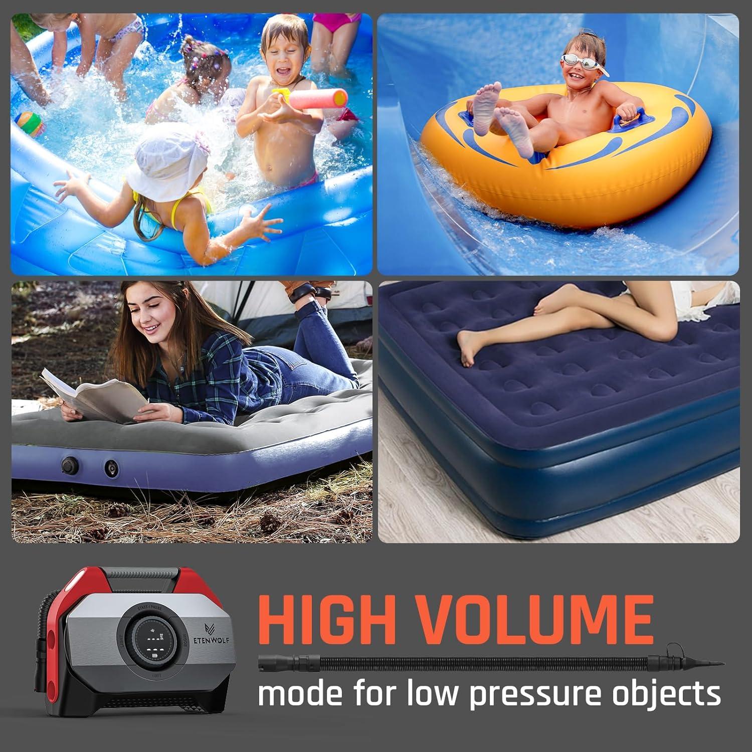 Compresor de Aire Portátil ETENWOLF Vortex S6 19200 mAh Rojo