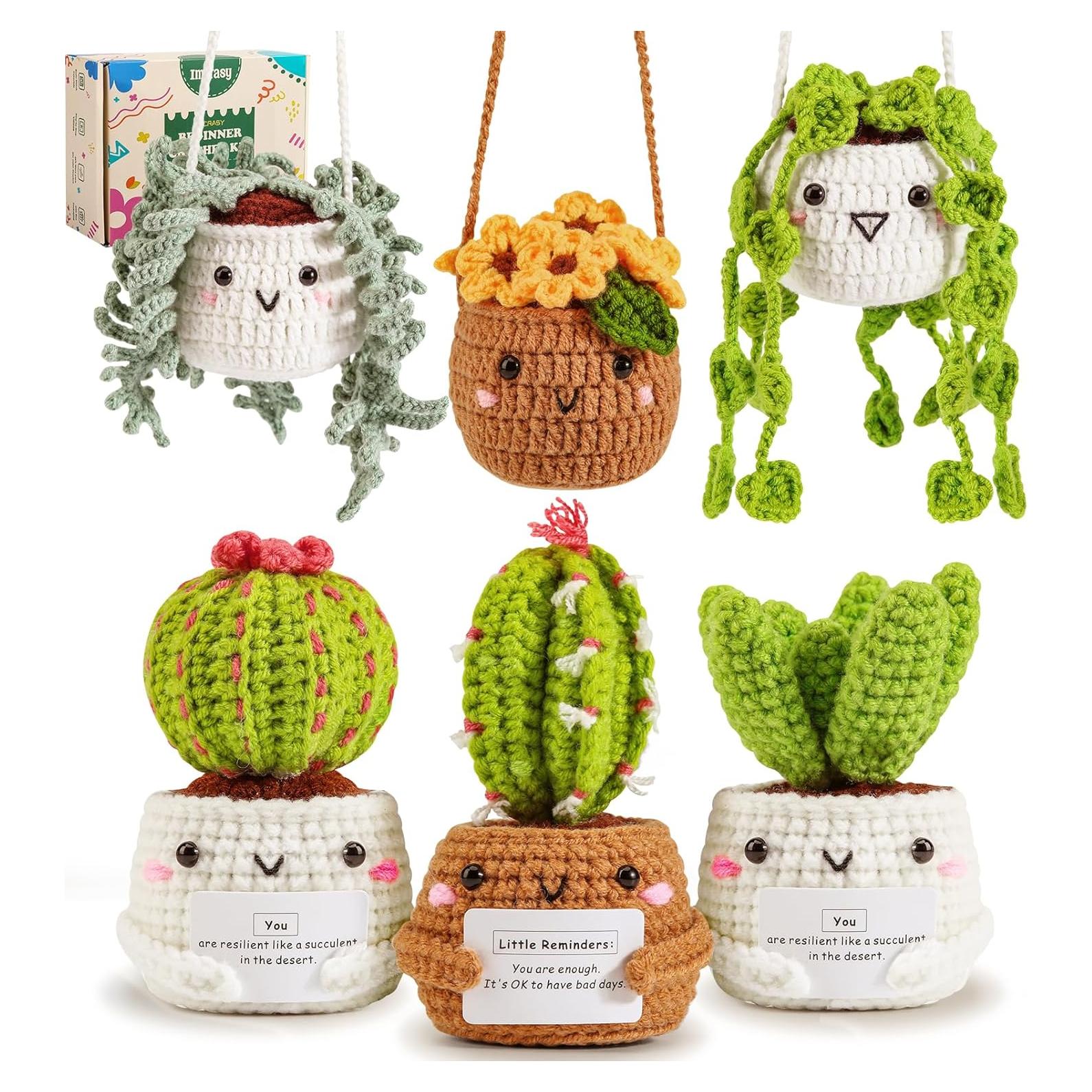 Kit de Crochet Imcrasy | 6 Plantas en Macetas | Tutoriales