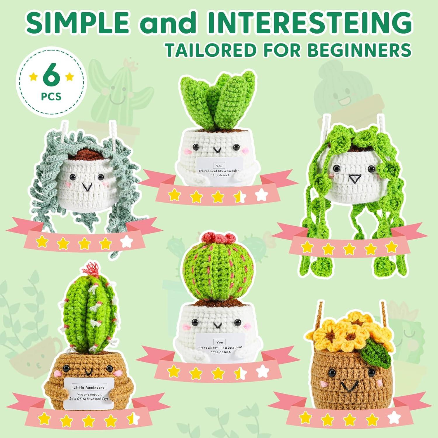 Kit de Crochet Imcrasy | 6 Plantas en Macetas | Tutoriales