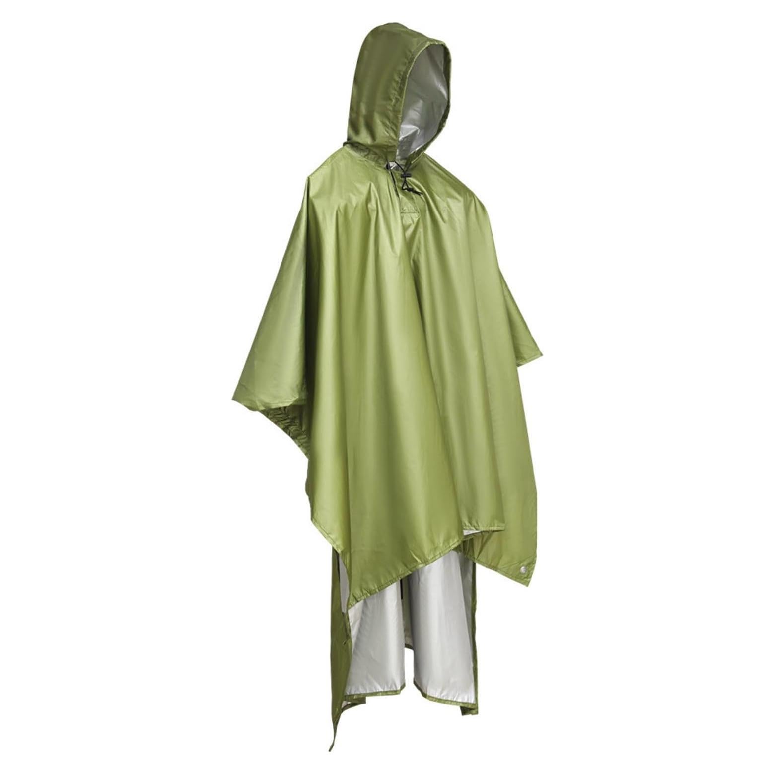 Poncho de Lluvia Impermeable Xixiuly para Hombres Verde Talla Única