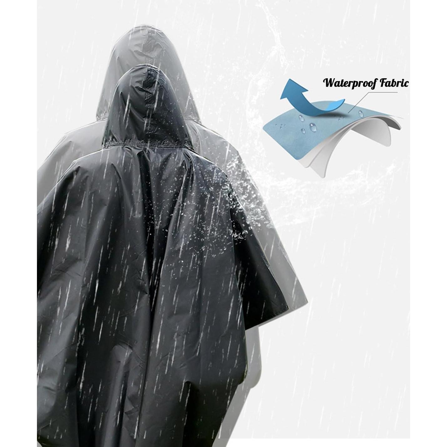 Poncho de Lluvia Impermeable Xixiuly para Hombres Verde Talla Única