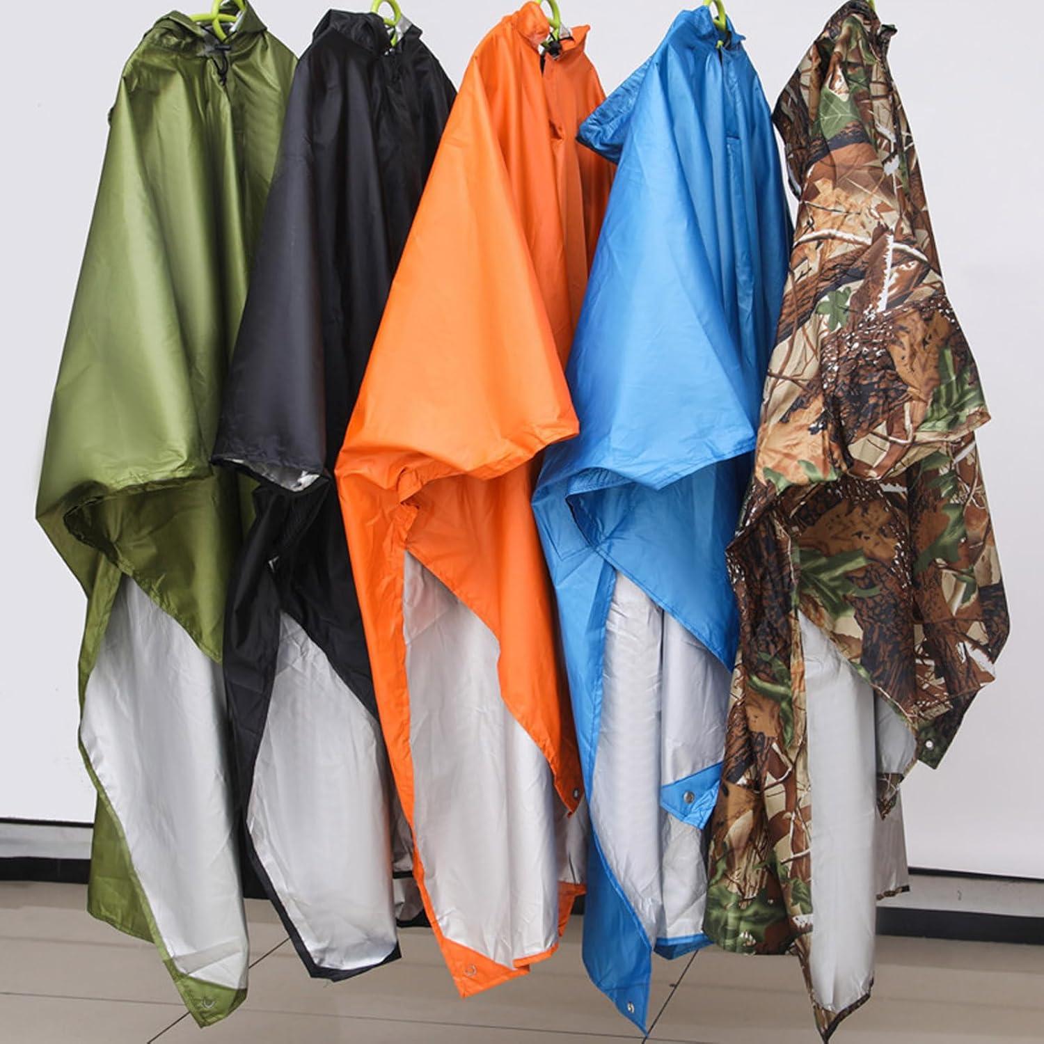 Poncho de Lluvia Impermeable Xixiuly para Hombres Verde Talla Única