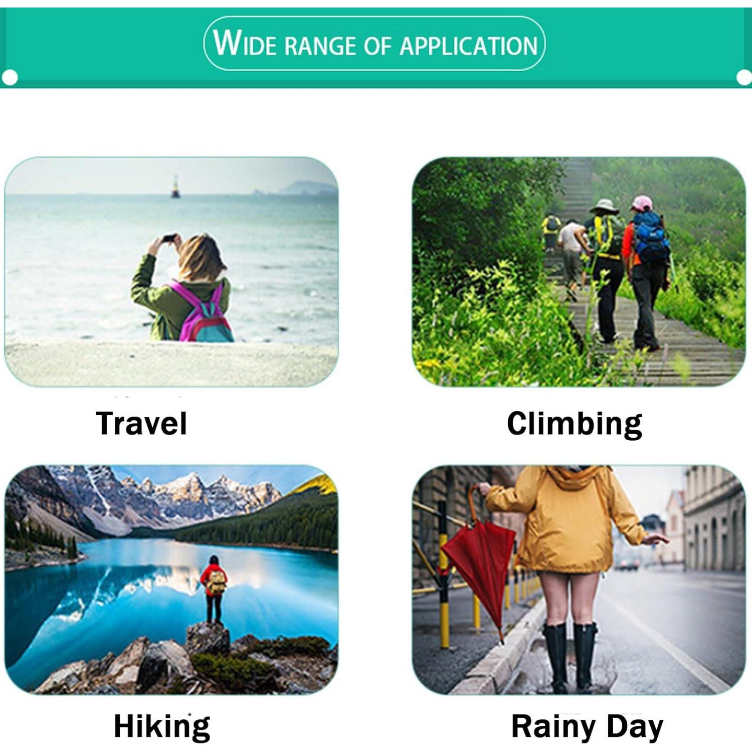 Poncho de Lluvia Impermeable Xixiuly para Hombres Verde Talla Única