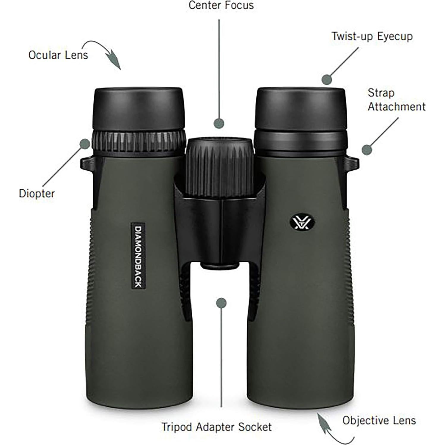 Binoculares Vortex Optics Diamondback 10x42 Techo