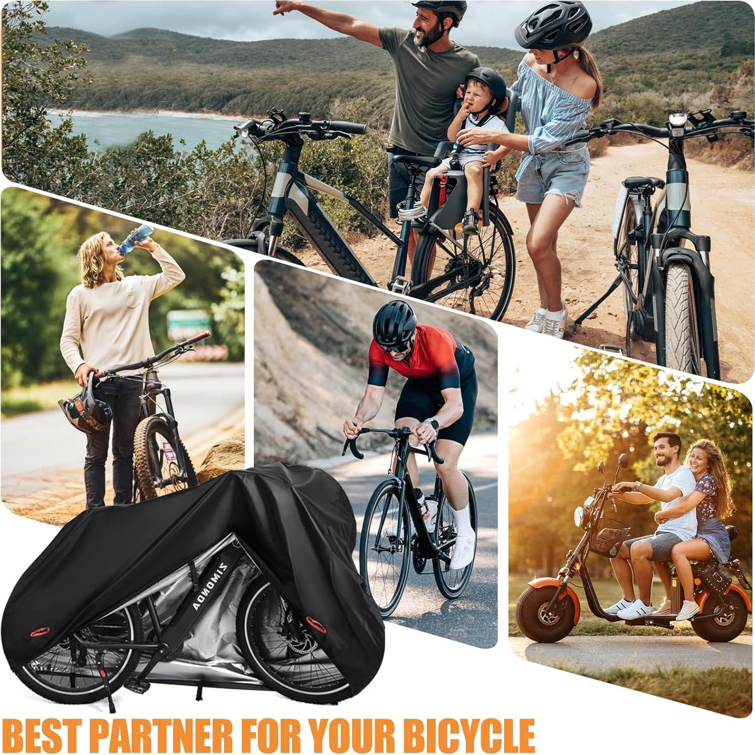 Cubierta Impermeable para Bicicleta ZHOUMADE 420D hasta 173cm