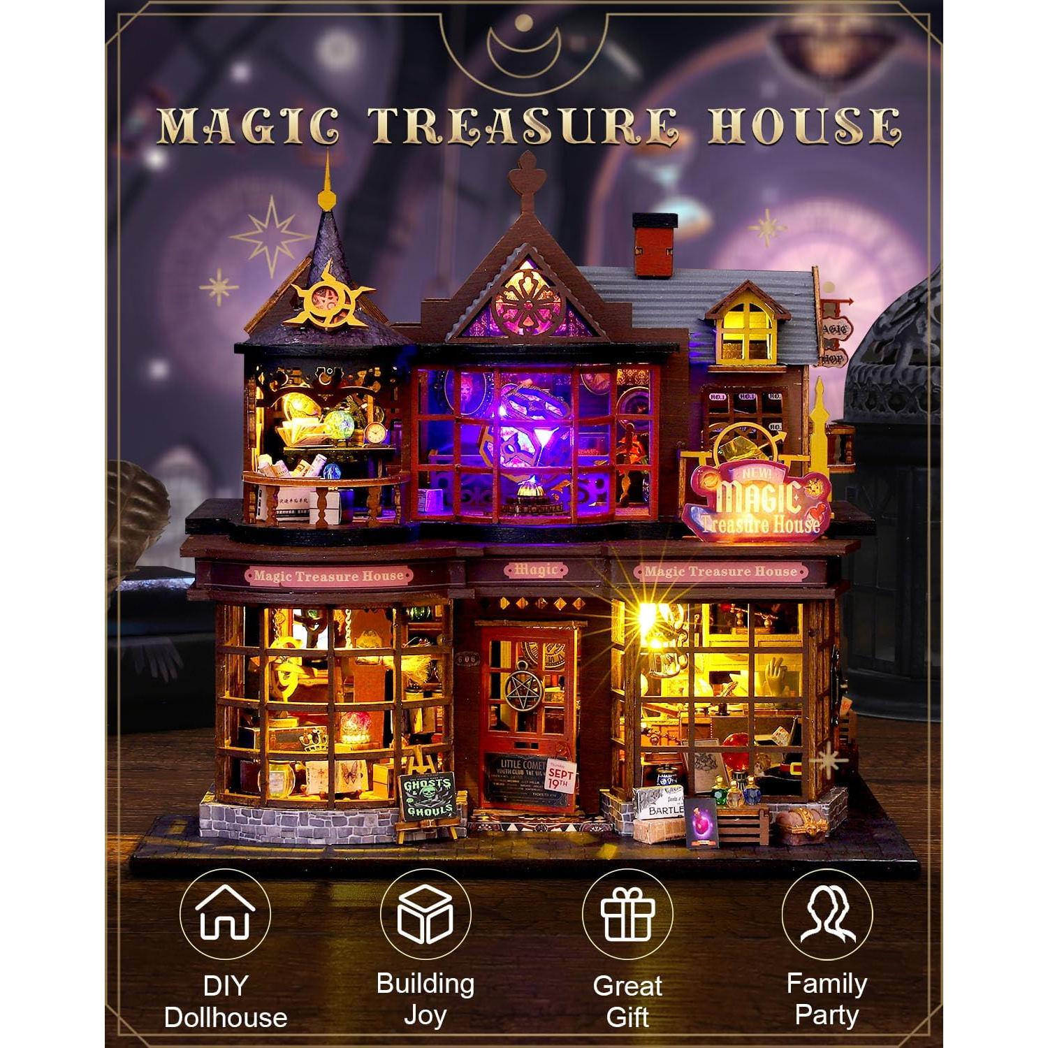 Kit Casa Miniatura DIY OurMiao Casa del Tesoro Mágico LED