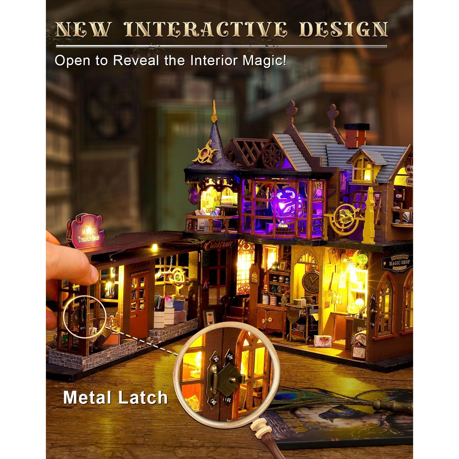 Kit Casa Miniatura DIY OurMiao Casa del Tesoro Mágico LED