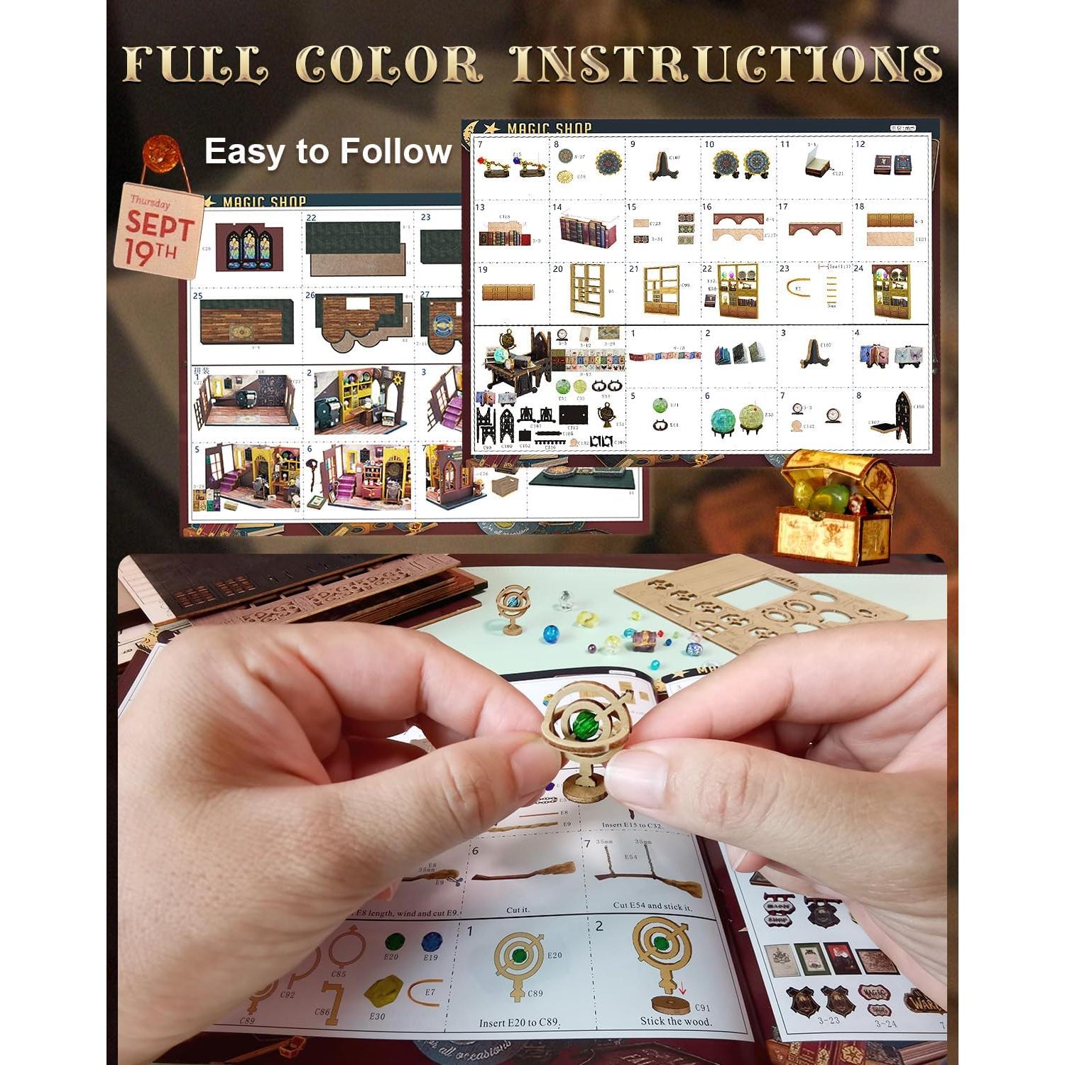 Kit Casa Miniatura DIY OurMiao Casa del Tesoro Mágico LED