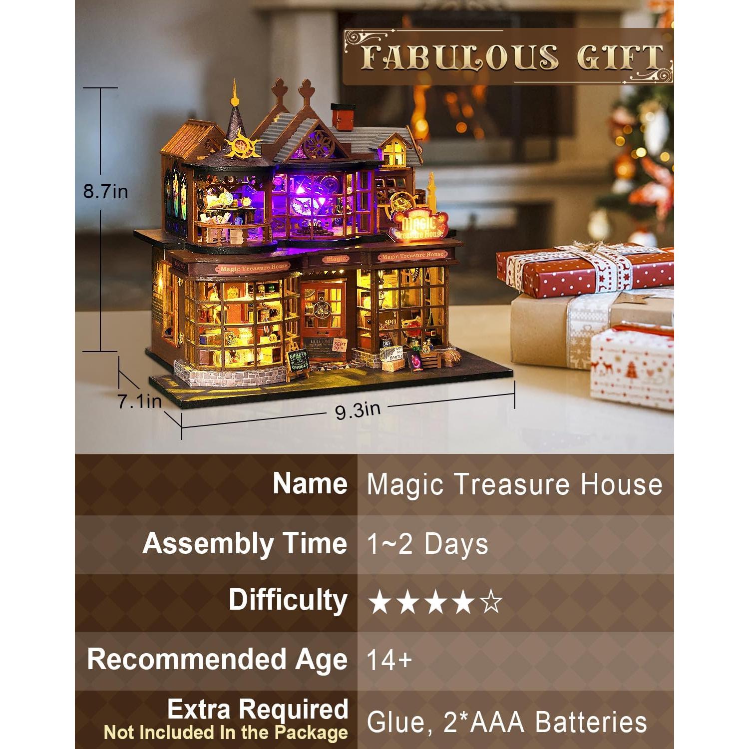 Kit Casa Miniatura DIY OurMiao Casa del Tesoro Mágico LED