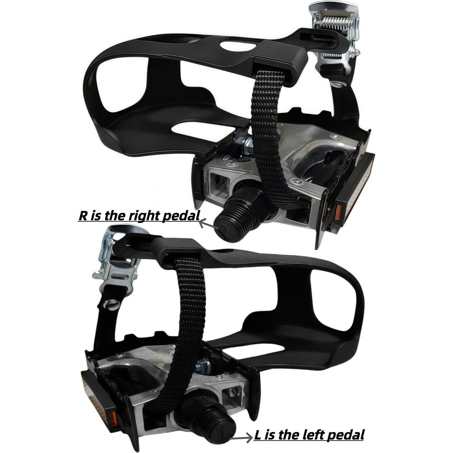 Pedales de Bicicleta YBEKI Profesional 9/16" con Clips Ajustables