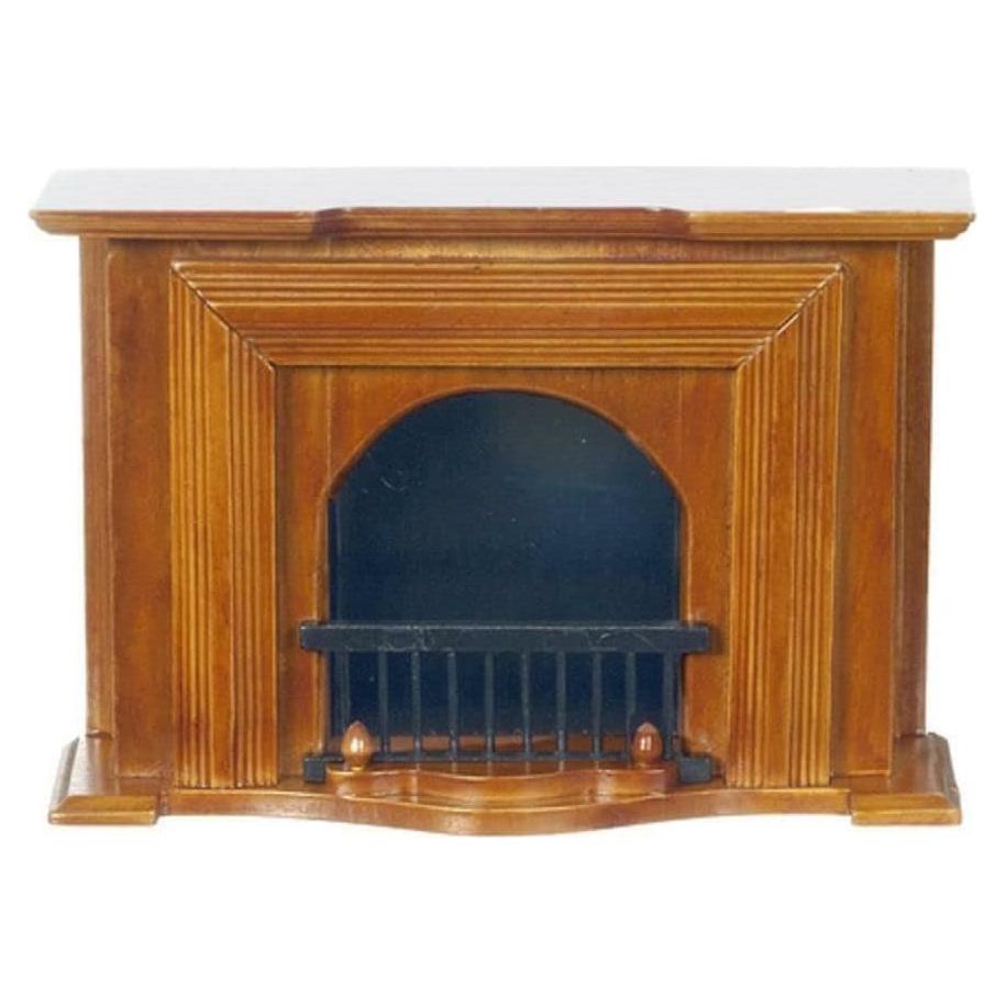 Chimenea de Madera de Nogal 1:12 Melody Jane 15x5x10 cm