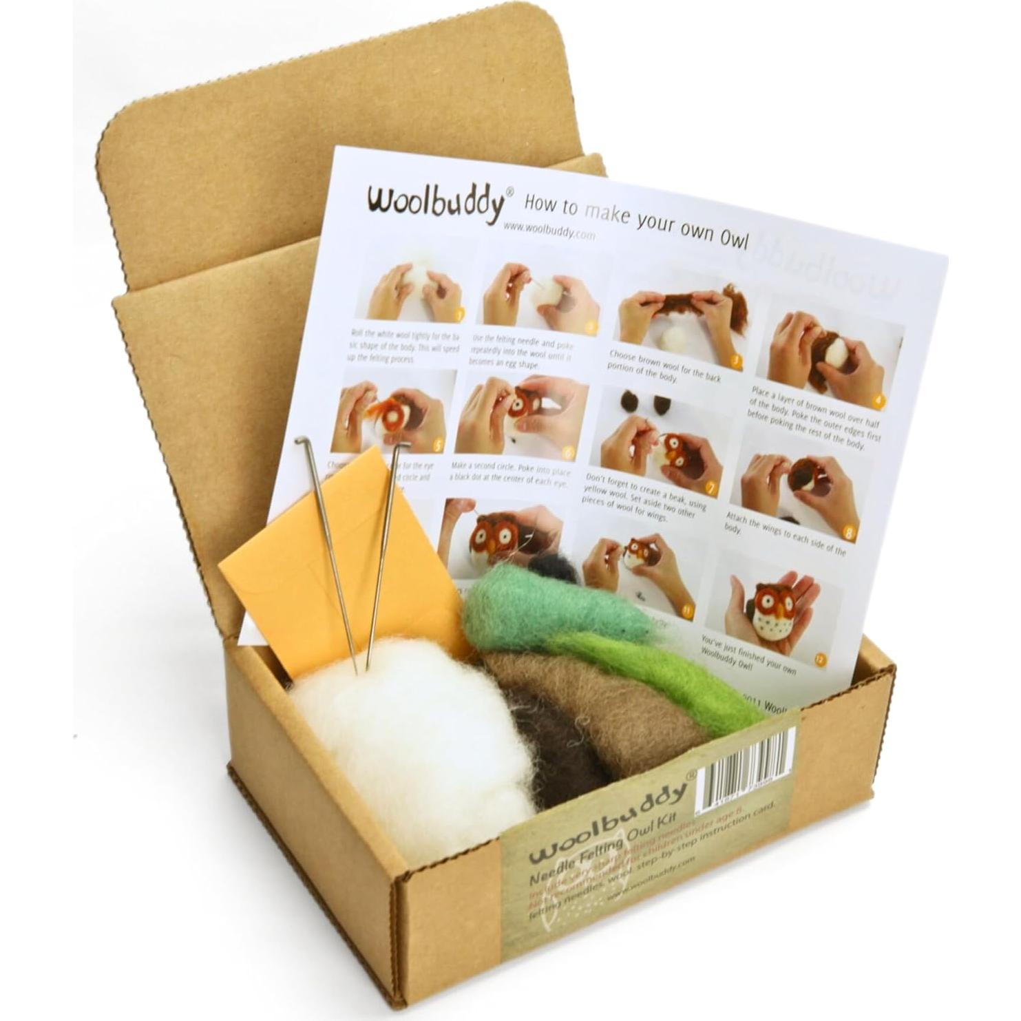 Kit de Fieltro Woolbuddy Búho para Principiantes Adultos