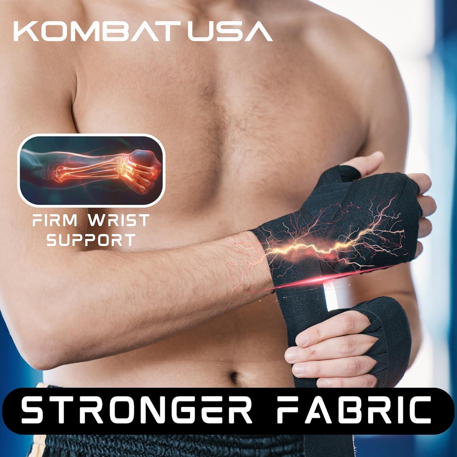 Vendas de Boxeo KOMBAT USA 457 cm Unisex - Soporte Muñeca