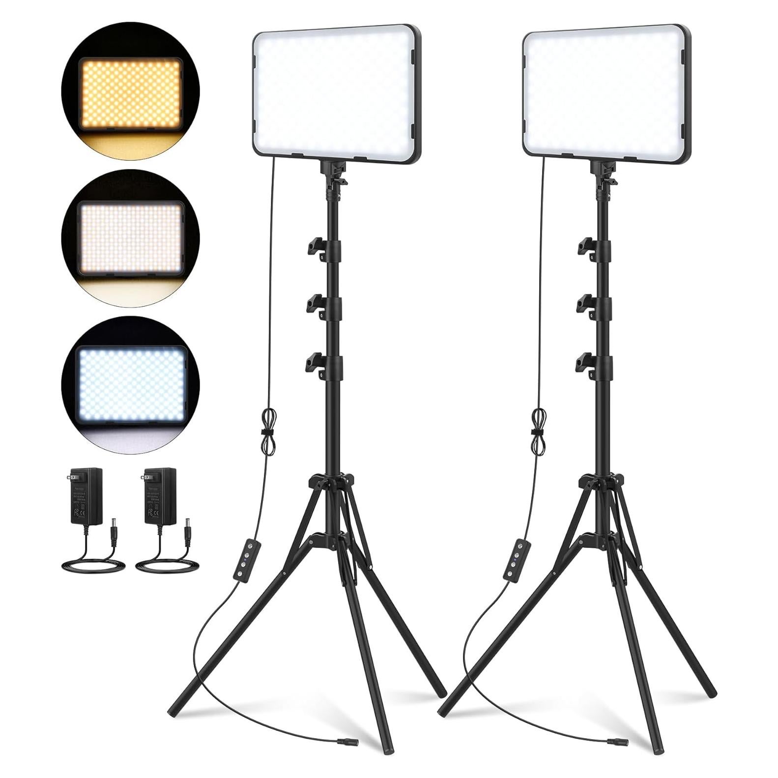 Kit de 2 Luces LED Unicucp con Trípode 160 cm 2500-8500K
